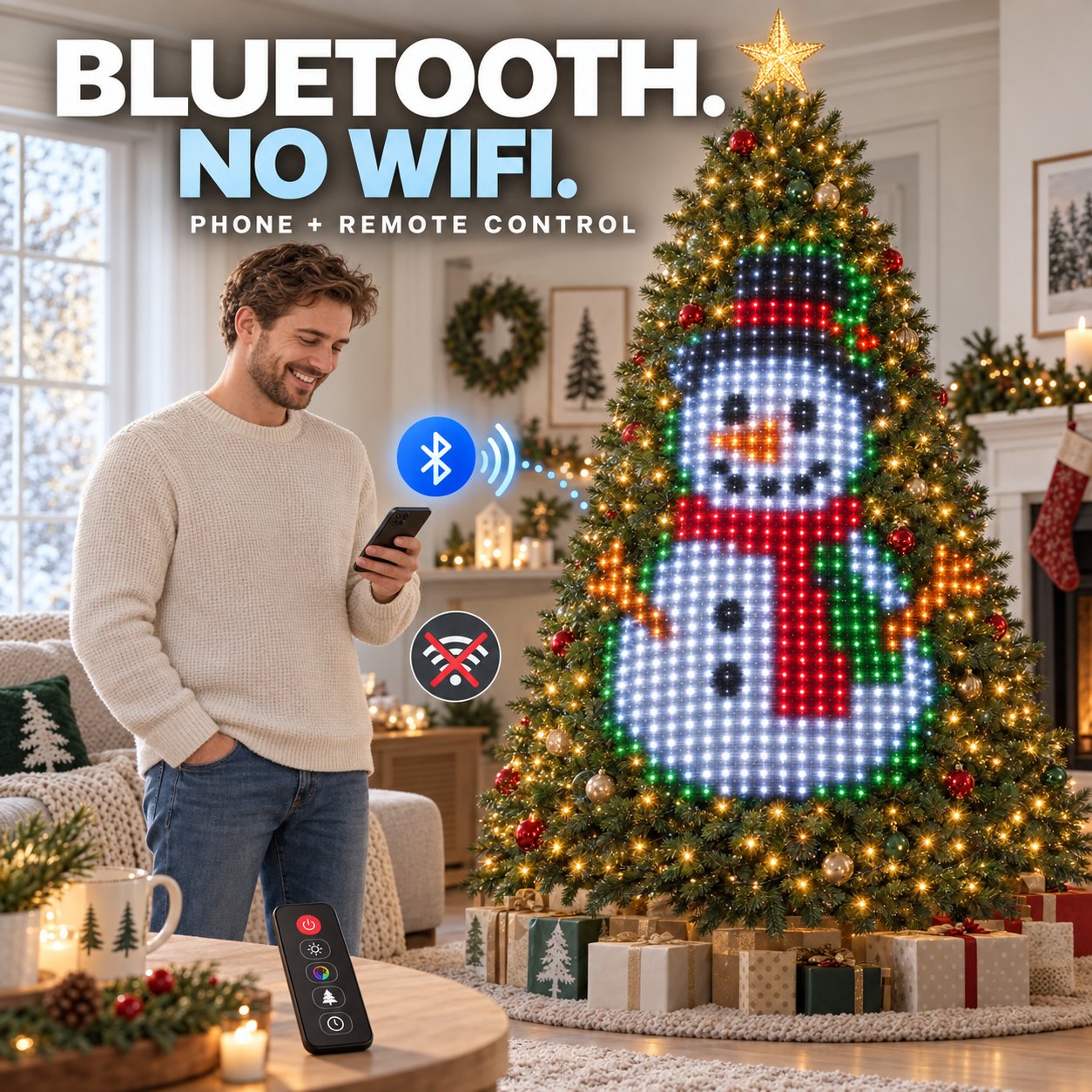 Christmas Tree String Lights For Holiday Decorations: Smart Rgb Led Tree Lights