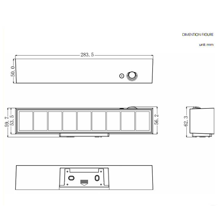 Solar Rectangular Wall Lamp, Outdoor Courtyard Lighting, Street Lamp, Household Garden Waterproof Wall Washing Lamp