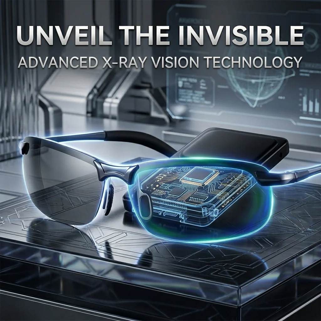 🕶️High-Tech Smart Glasses: Featuring infrared see-through capabilities, UV and blue light protection, and anti-glare/anti-reflective properties. They are dustproof and windproof, with impact-resistant, shatterproof lenses. Designed to help correct myopia