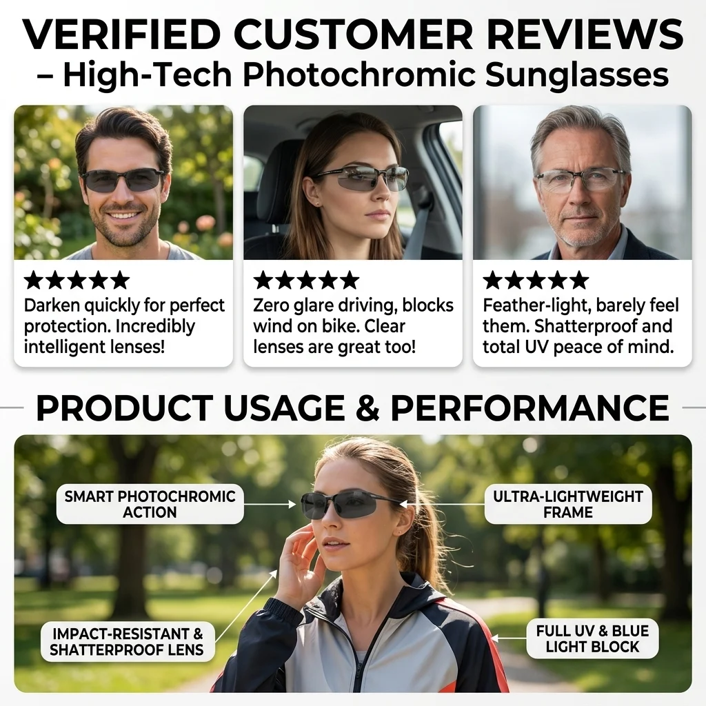 🕶️High-Tech Smart Glasses: Featuring infrared see-through capabilities, UV and blue light protection, and anti-glare/anti-reflective properties. They are dustproof and windproof, with impact-resistant, shatterproof lenses. Designed to help correct myopia