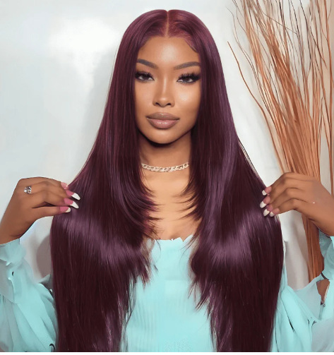 Straight Hd Transparent Lace Front Wigs Human Hair
