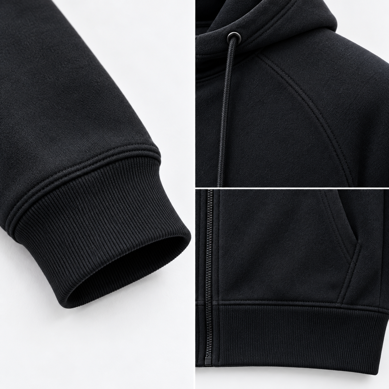 Multi-pocket hooded zip jacket detail 3