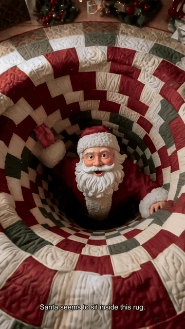 Animated view of the Santa Christmas portal rug