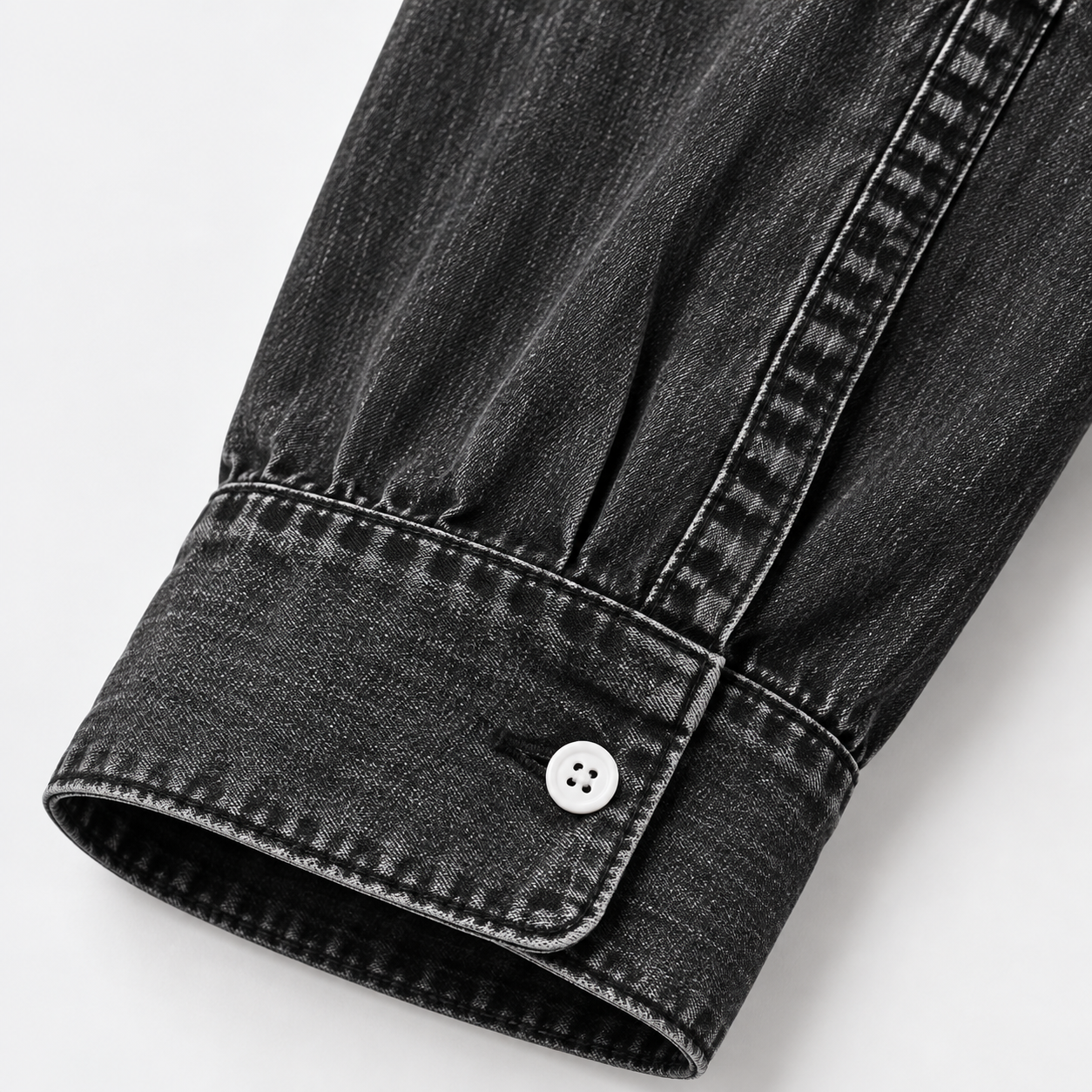 Washed denim shirt detail 2