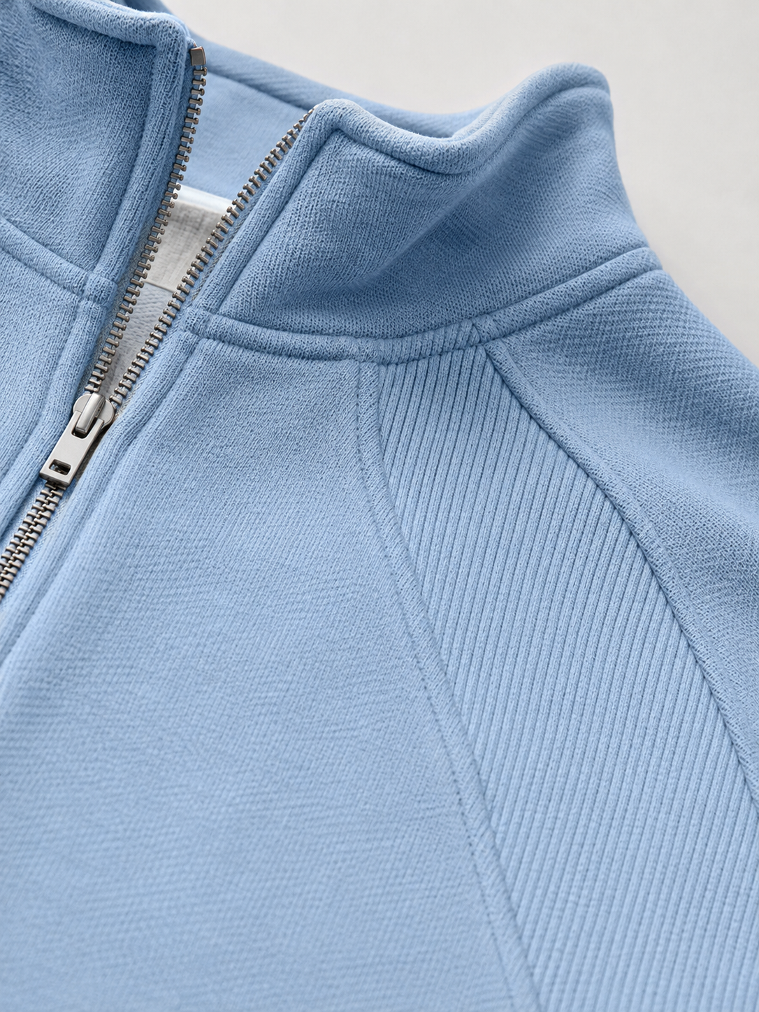Textured quarter-zip pullover detail 3