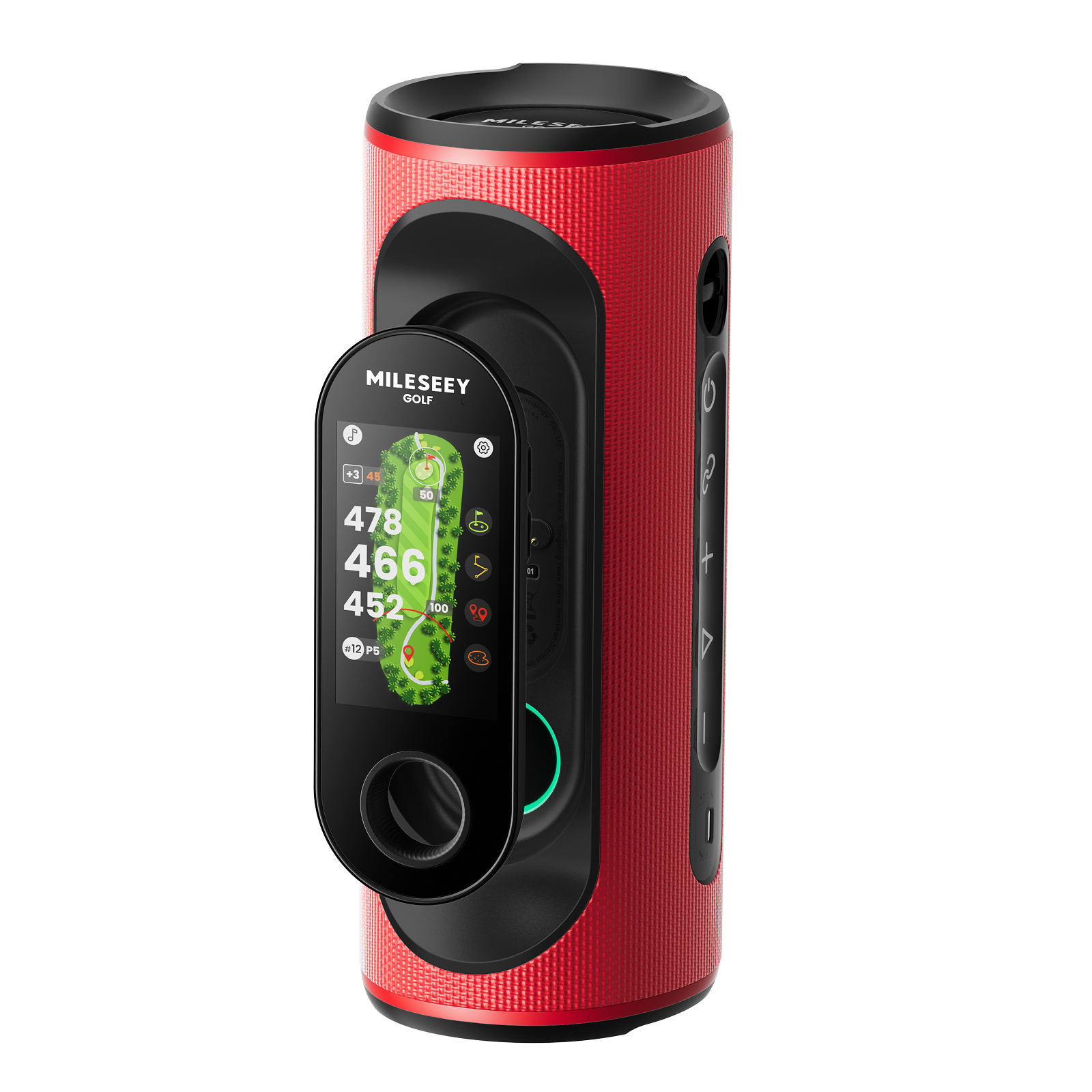 The Red Color Version of MILESEEY GeneSonic Pro Detachable Golf GPS Speaker