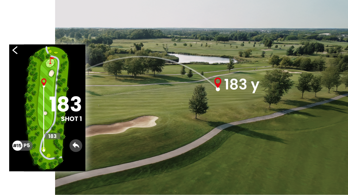 Tracking golf shot distances and presenting hole maps on the MILESEEY GeneSonic Go.