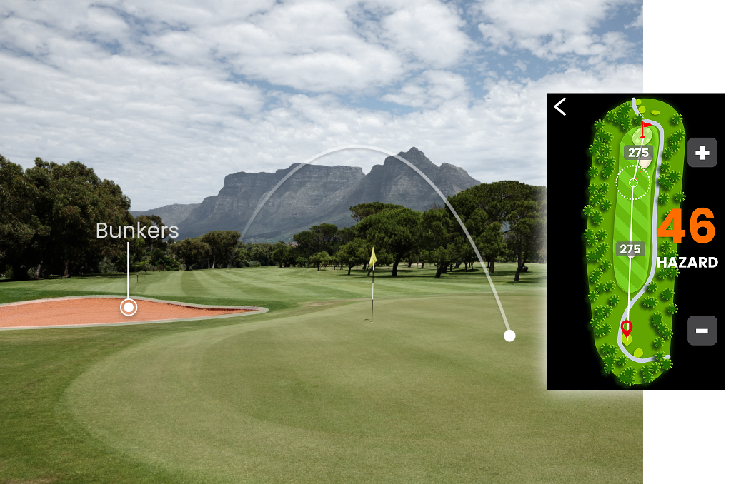 Displaying accurate distance readings to bunkers and hazards with the MILESEEY GeneSonic Go.