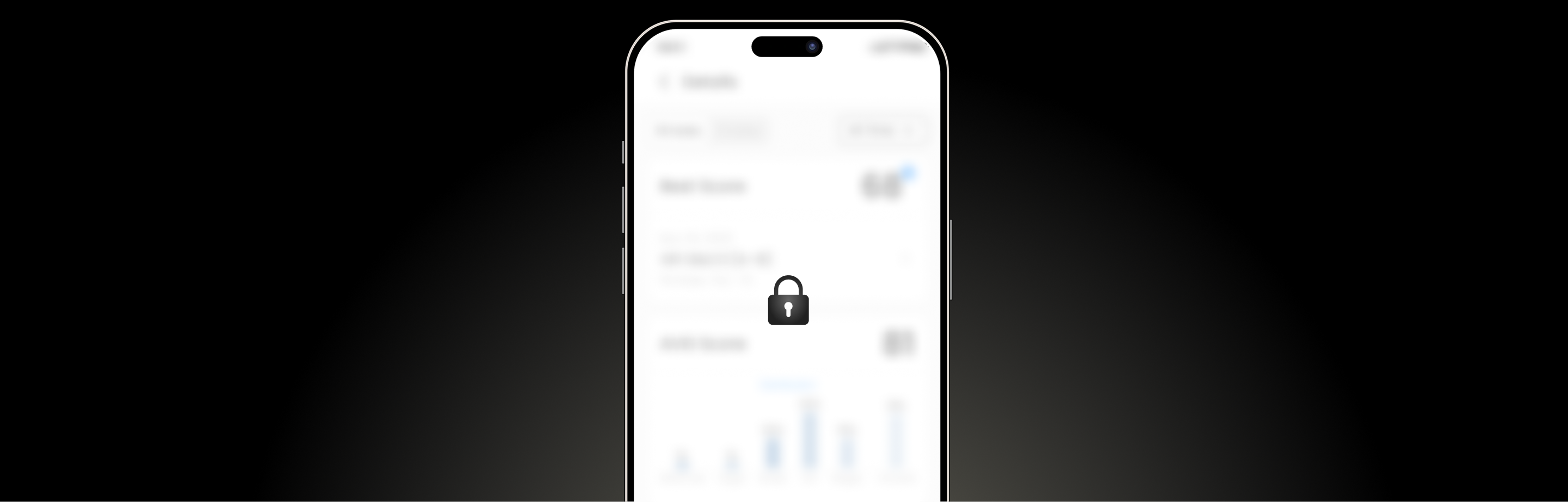 The MILESEEY GOLF APP showcasing data privacy security notice and locked mobile app interface