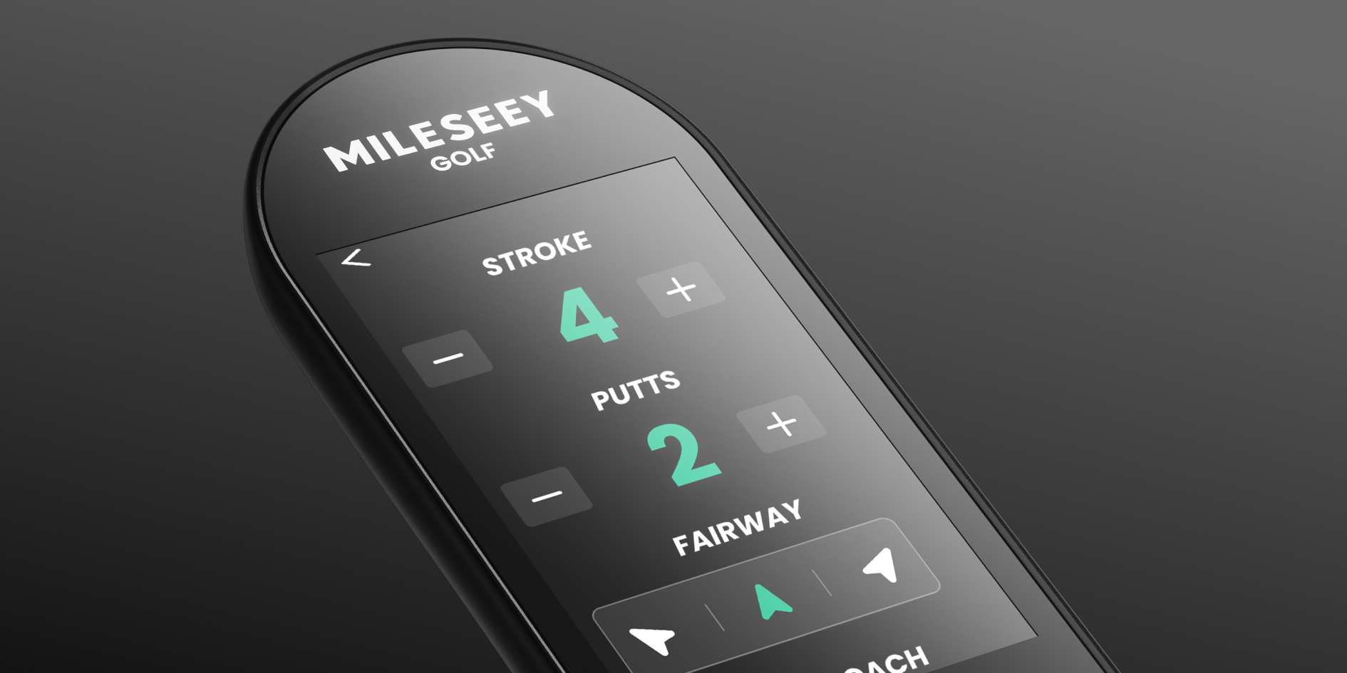 Tracking golf scores conveniently on the MILESEEY GeneSonic Go touch screen.