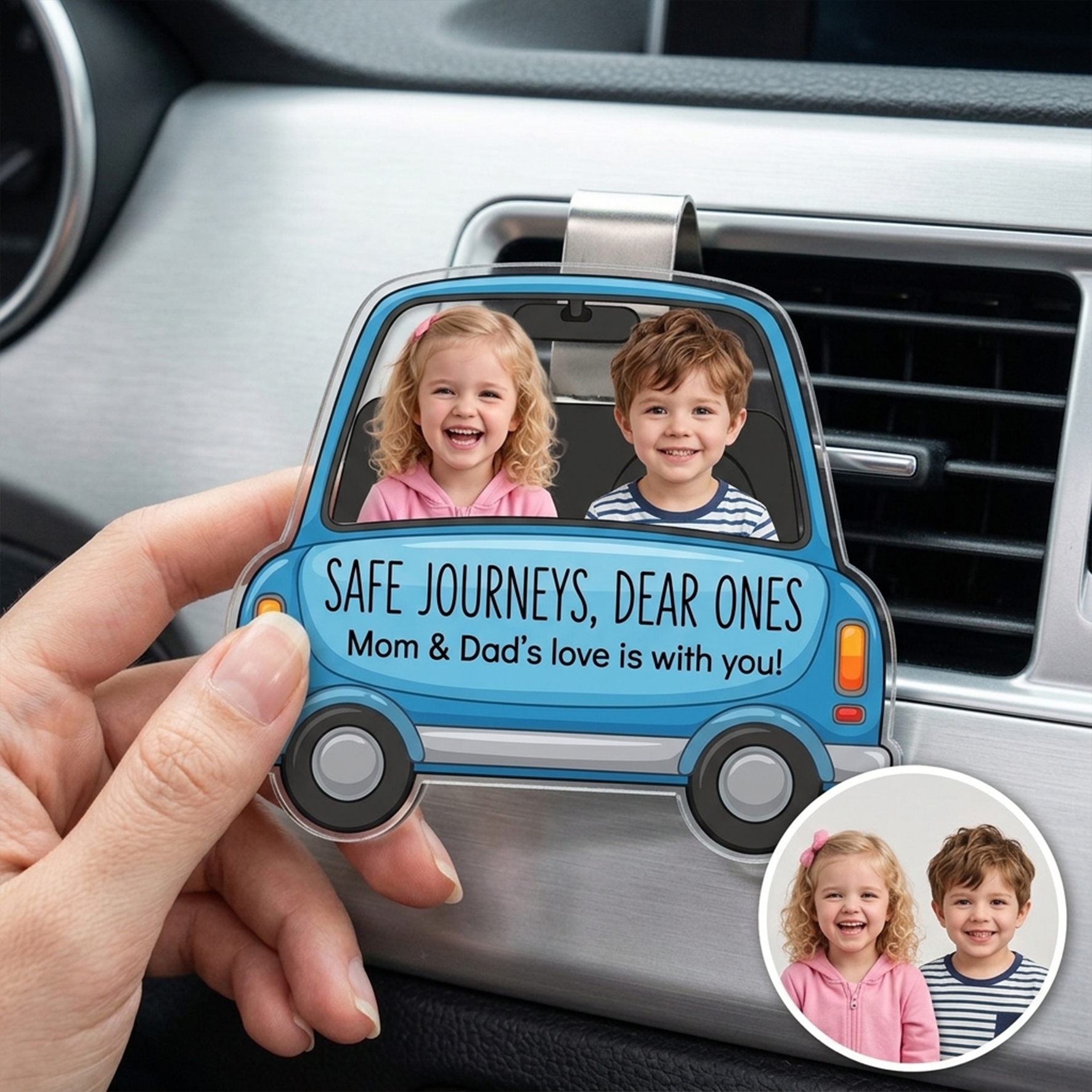 Custom Photo Acrylic Car Air Vent/Baffle Clip