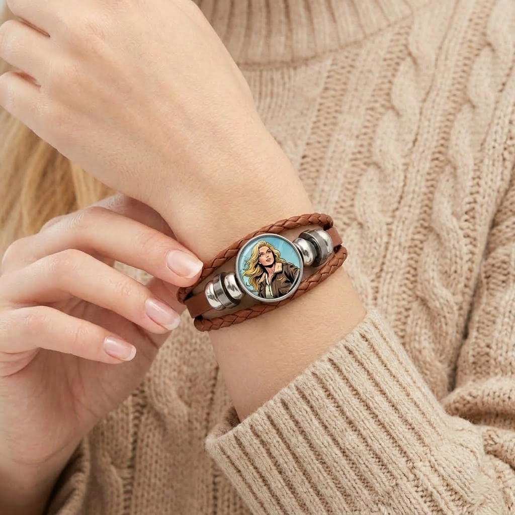 Personalized Photo Leather Bracelet