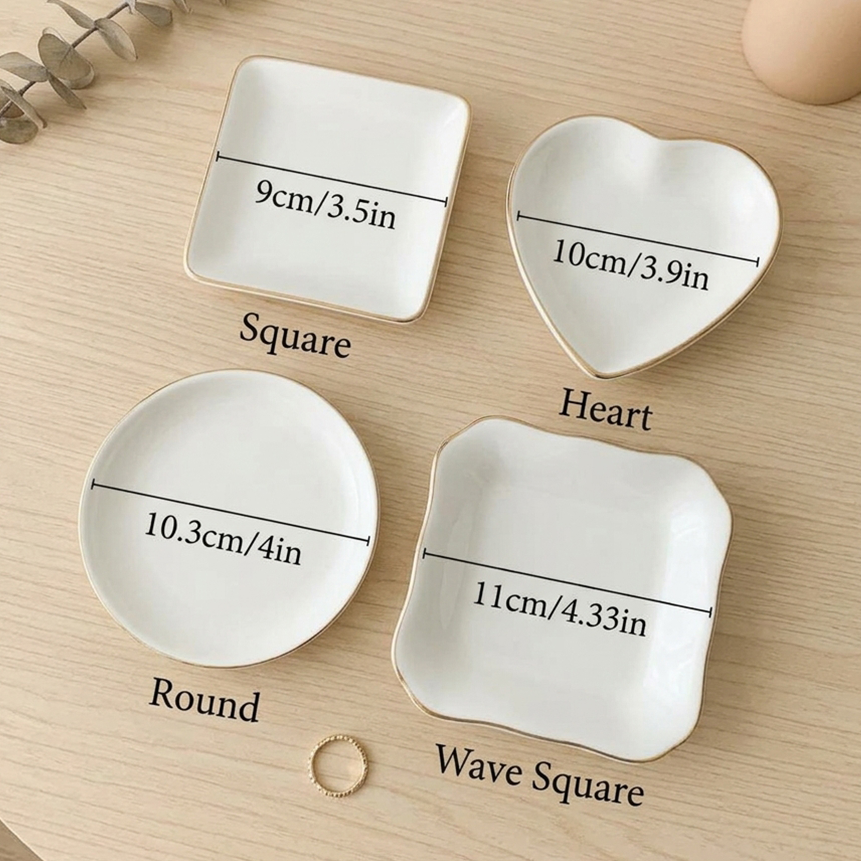 Custom Photo Ring Dish, Pet Ceramic Jewelry Tray