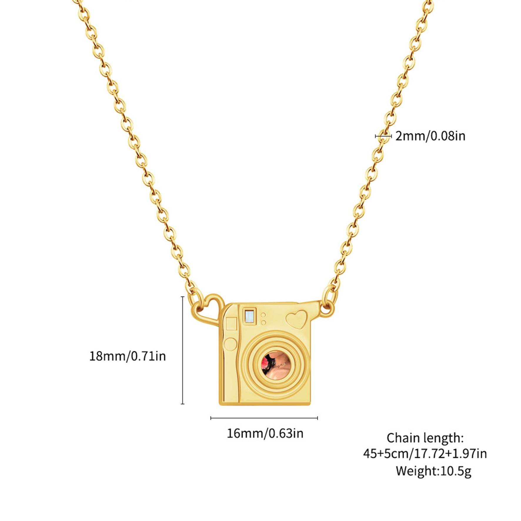 Personalized Instant camera with Photo Necklace