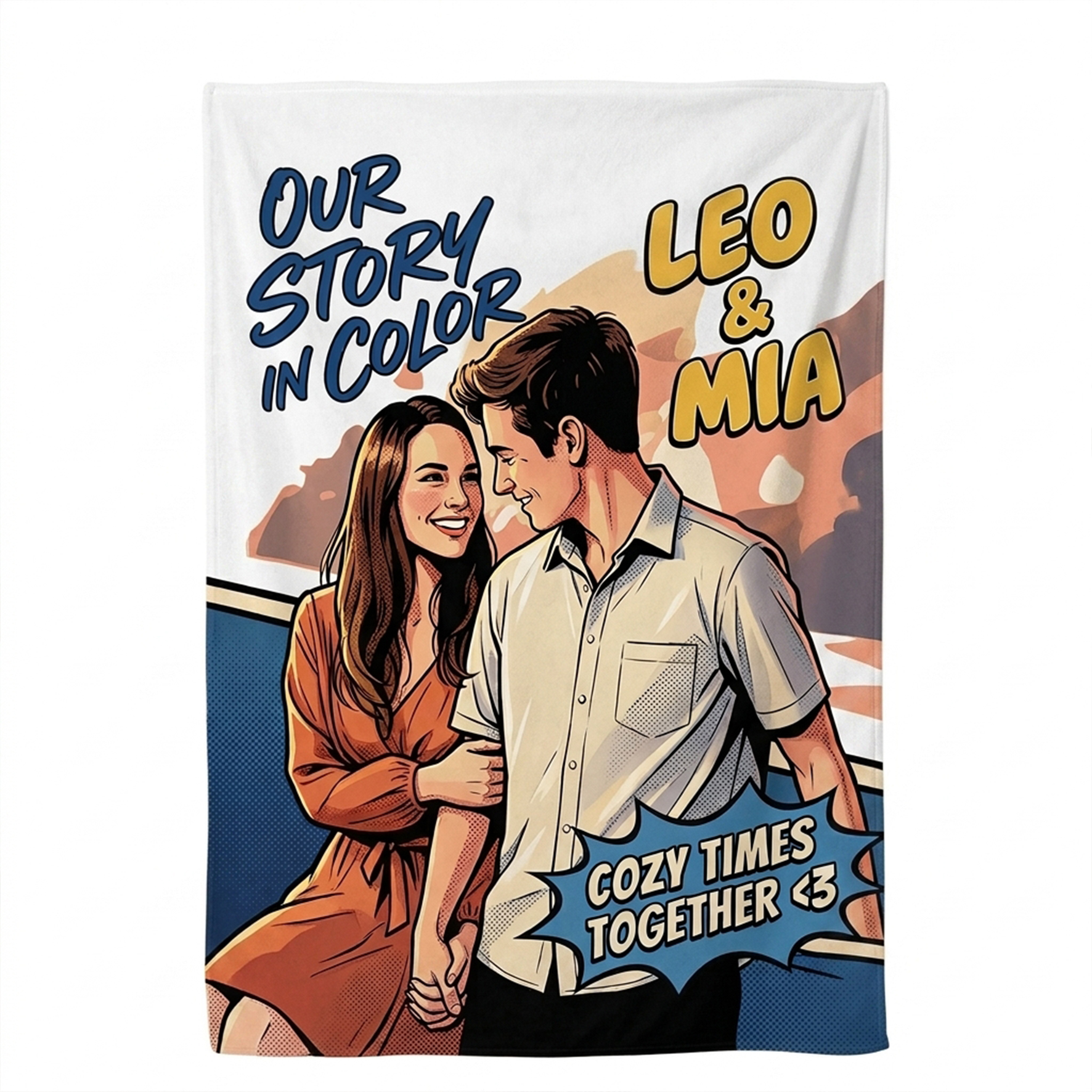Personalized Blankets for Couple/Family/Pets