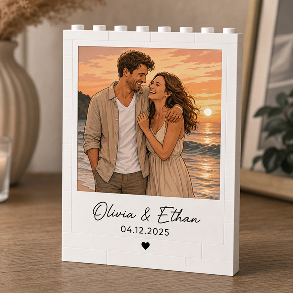 Personalized Photo Puzzle Blocks Ornaments