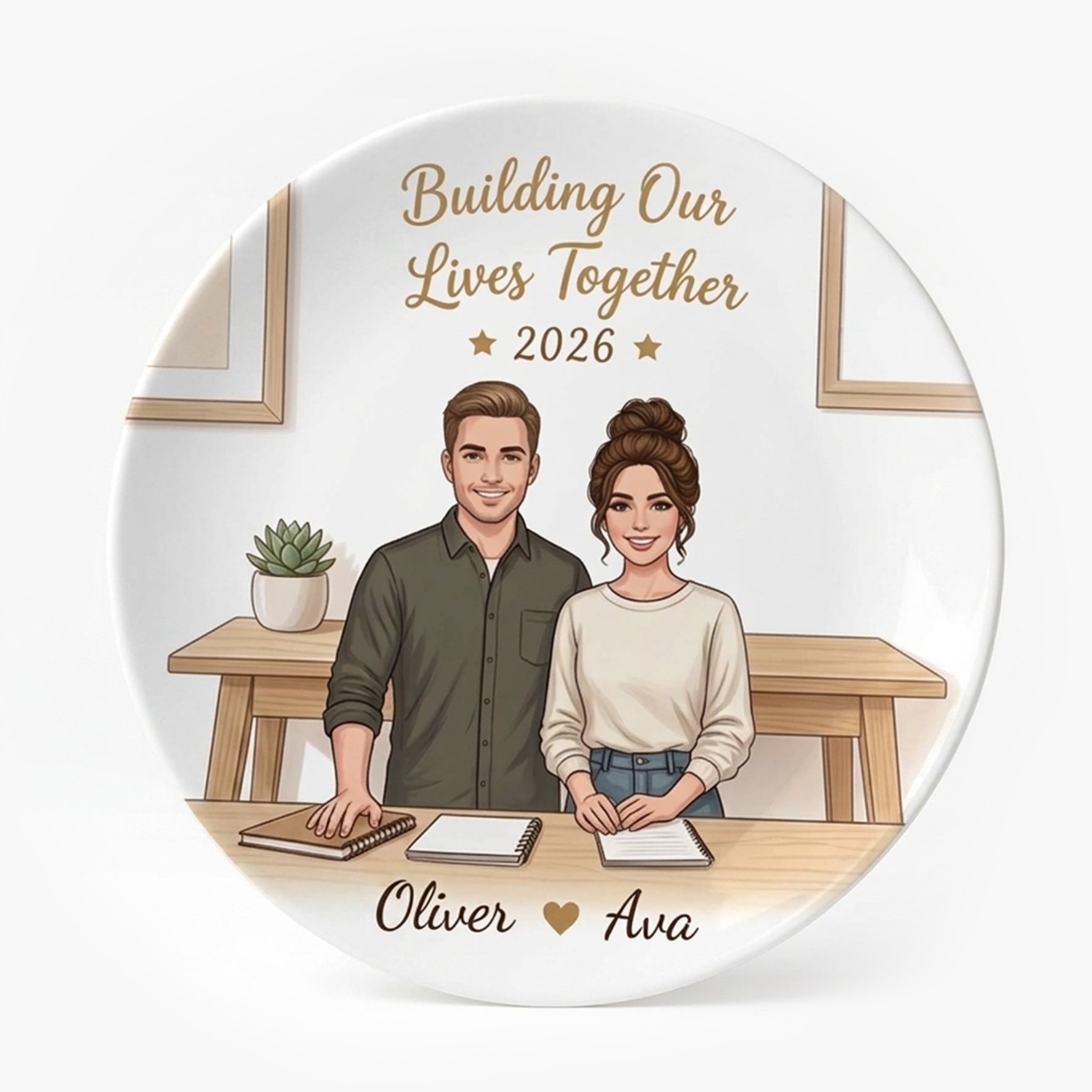 Personalized Dish Ornaments for Baby Couple Pet