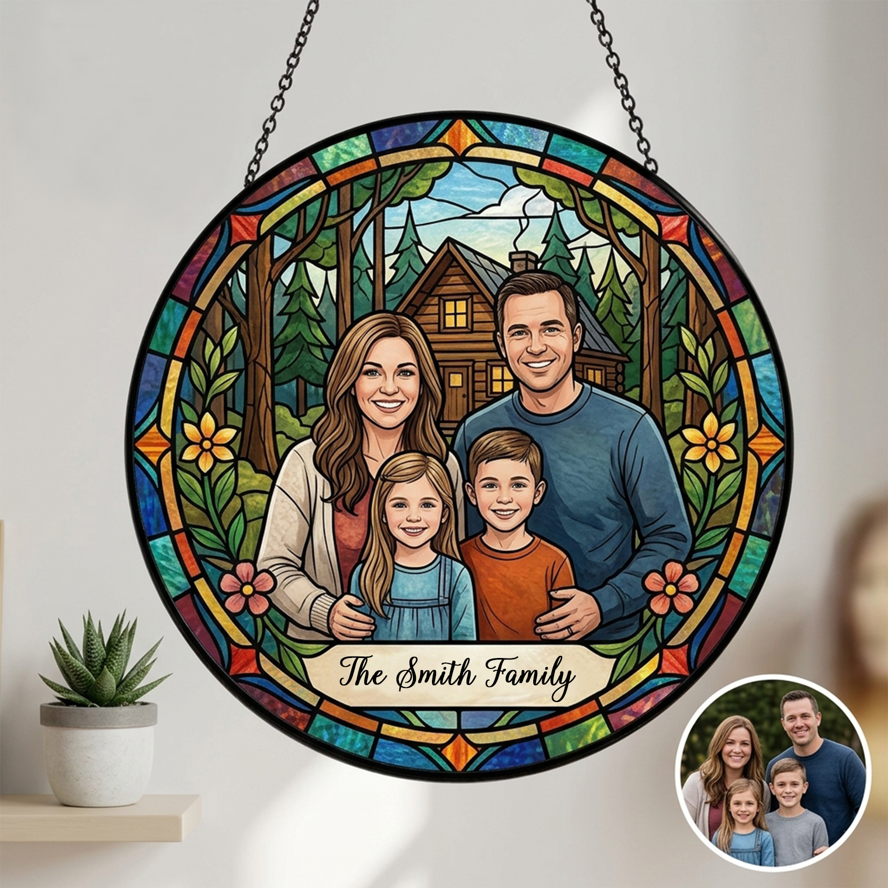 Personalized Suncatcher Stained Glass Ornaments