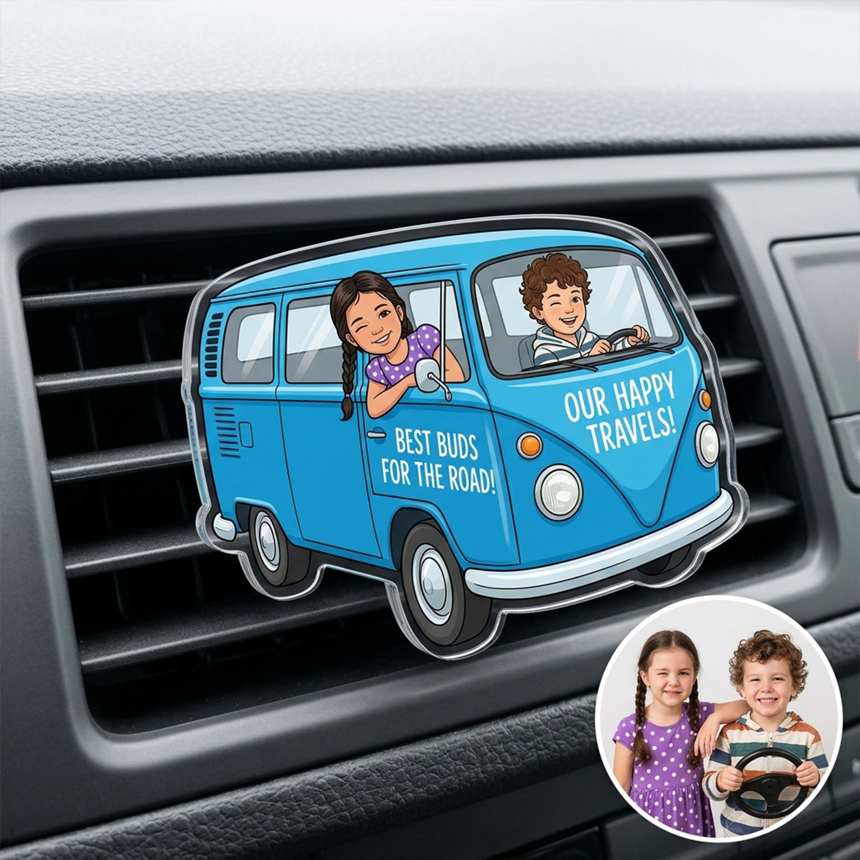 Custom Photo Acrylic Car Air Vent/Baffle Clip