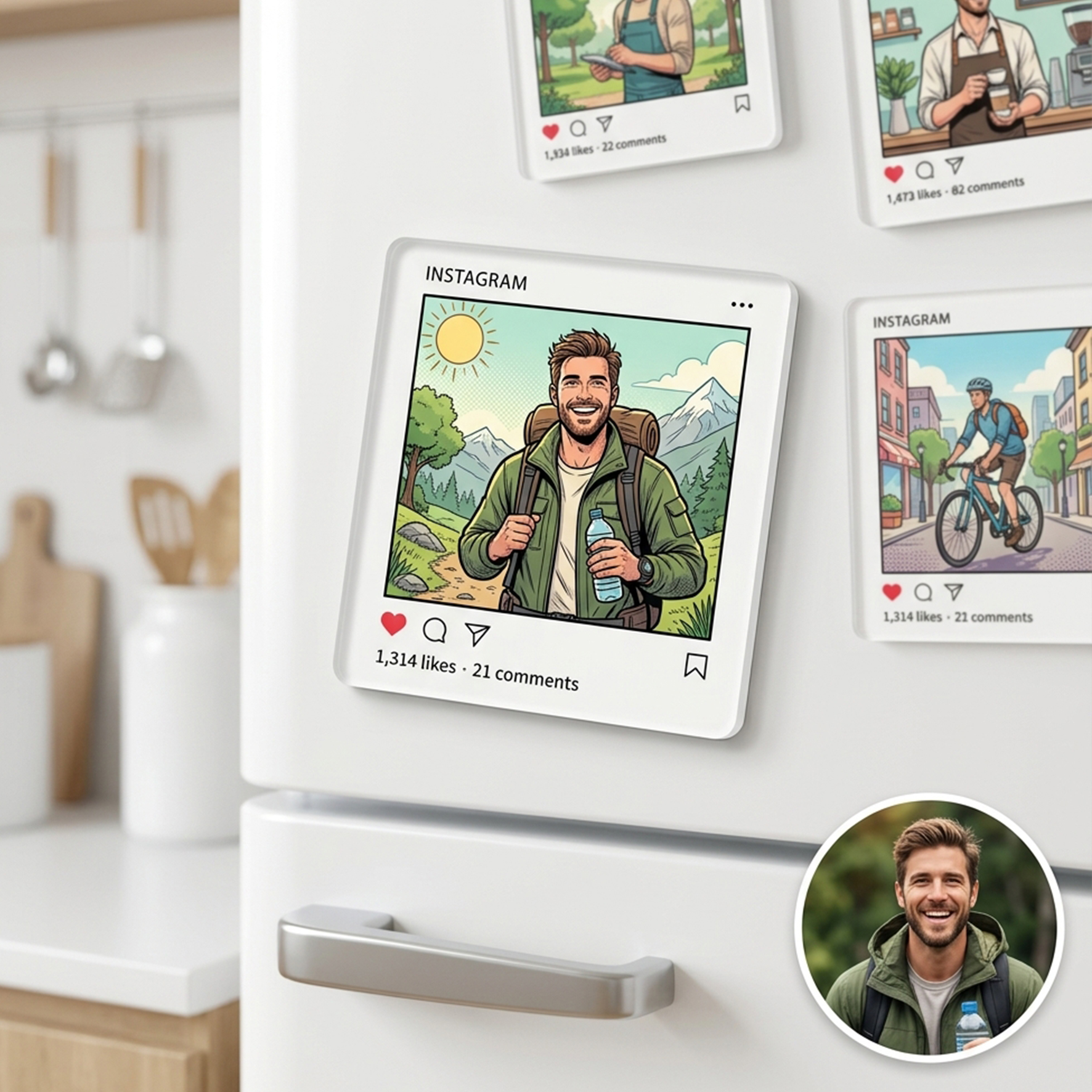 Personalized Cartoon Fridge Magnet