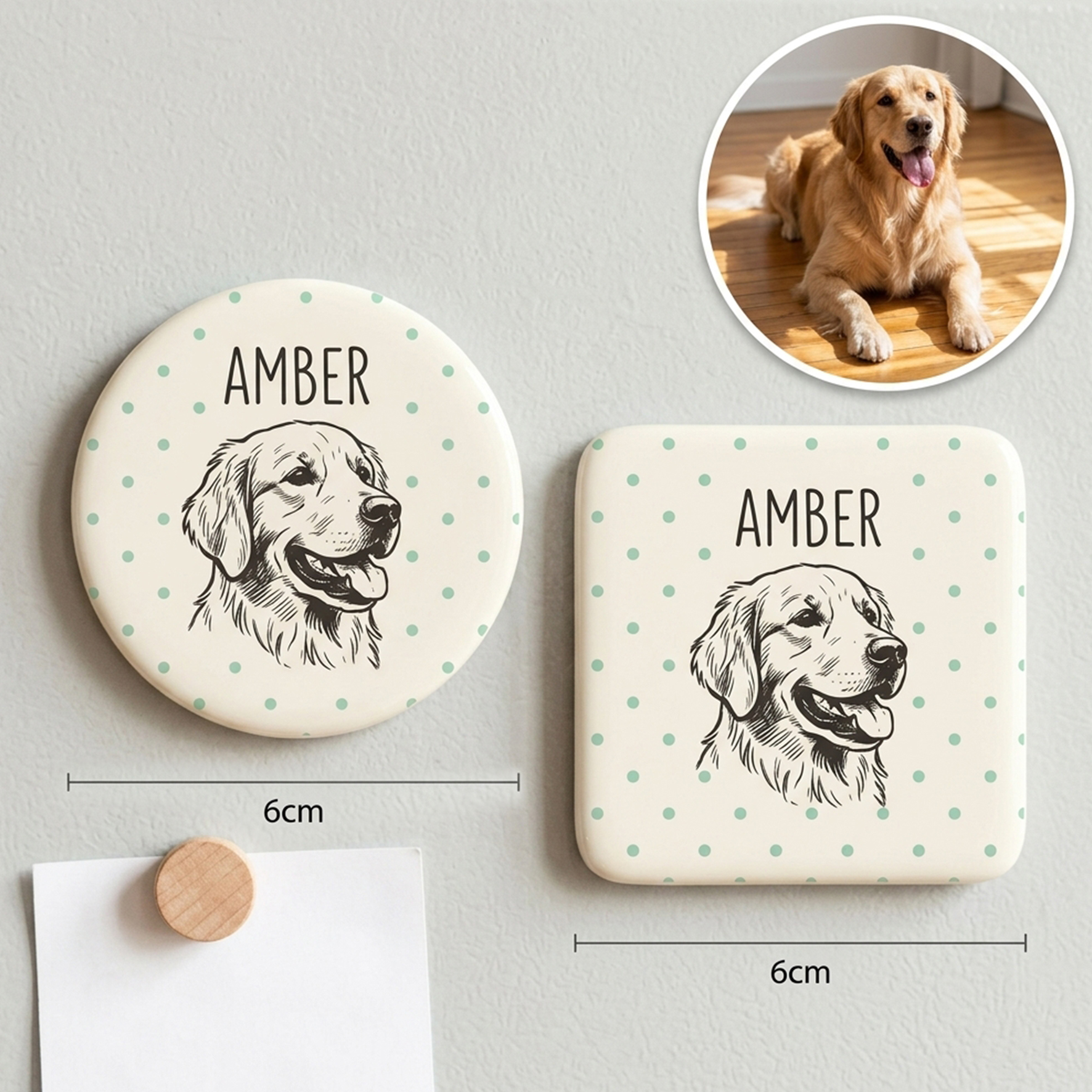 Custom Pet Fridge Ceramic Magnets