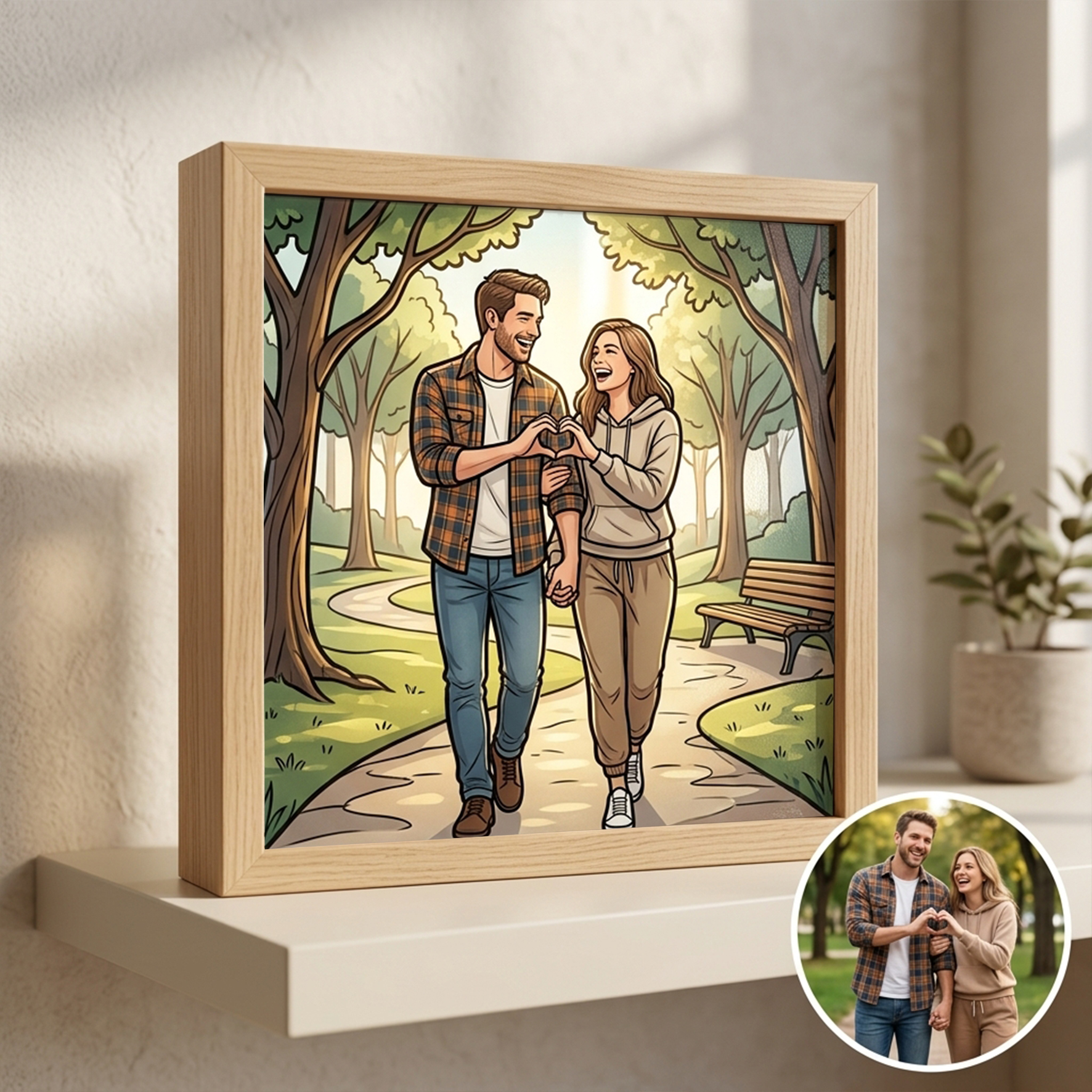 Personalized Embossed Photo Frame, Decorative Art Piece