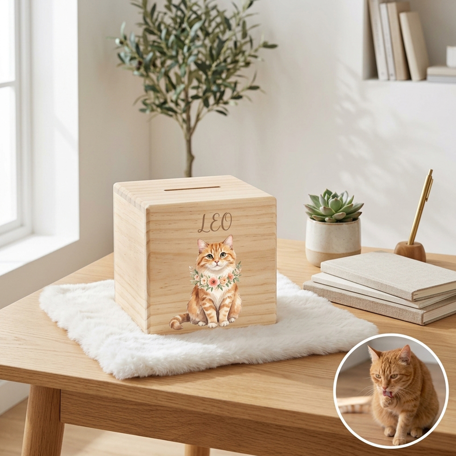 Personalized Wooden Piggy Bank