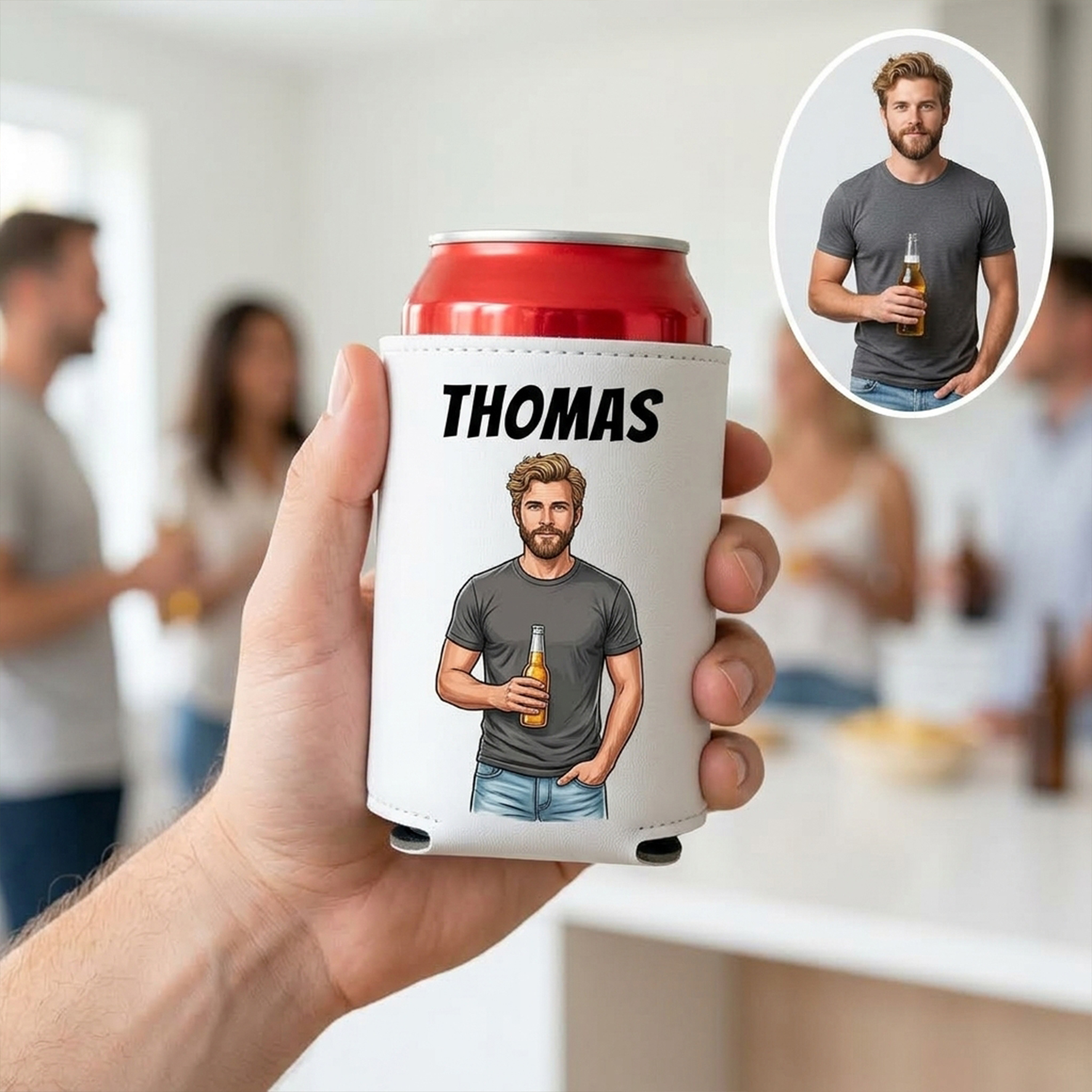 Custom Leather Beverages/Cups/Can Sleeves