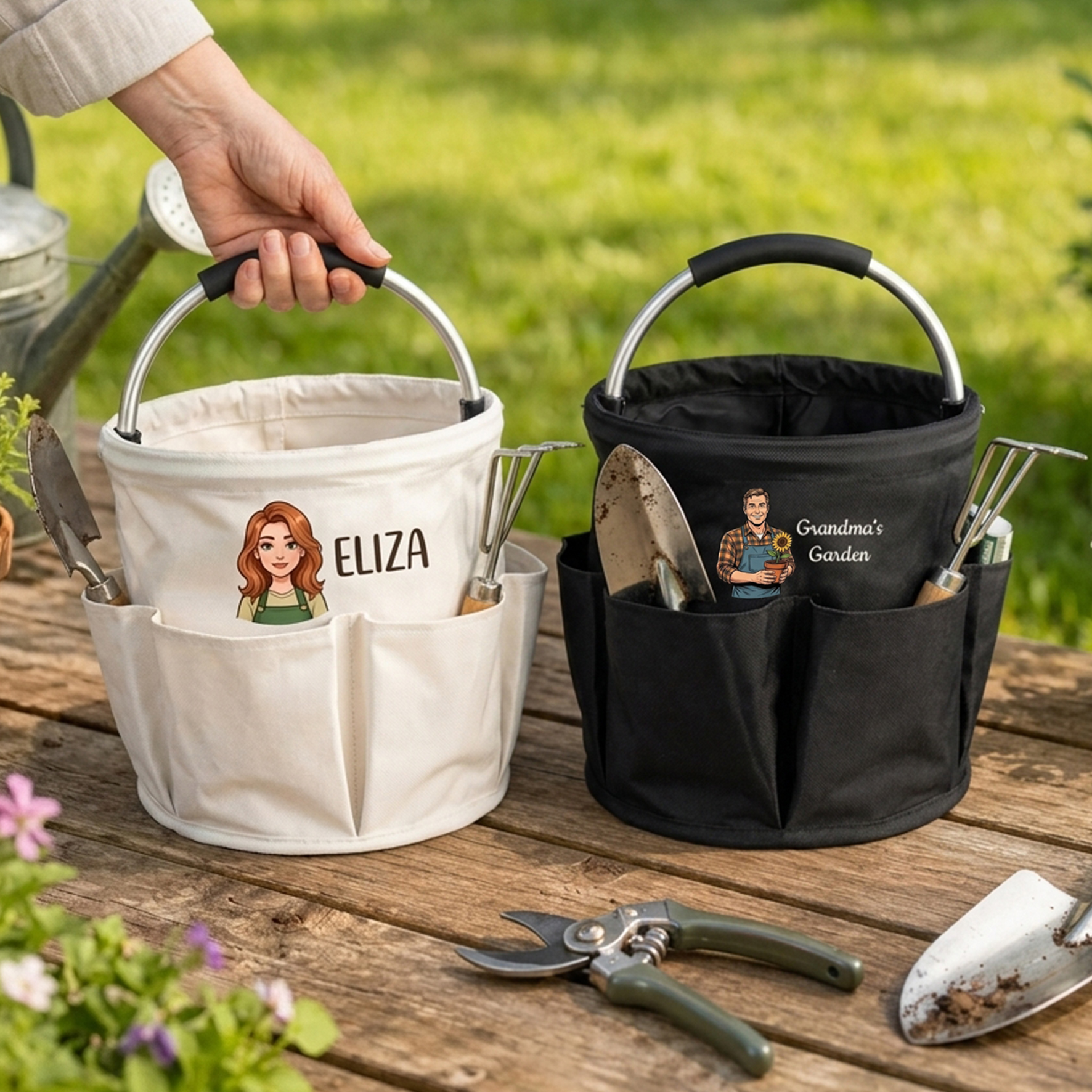 Custom Garden ToolS Basket,Personalized Bag for Farmer