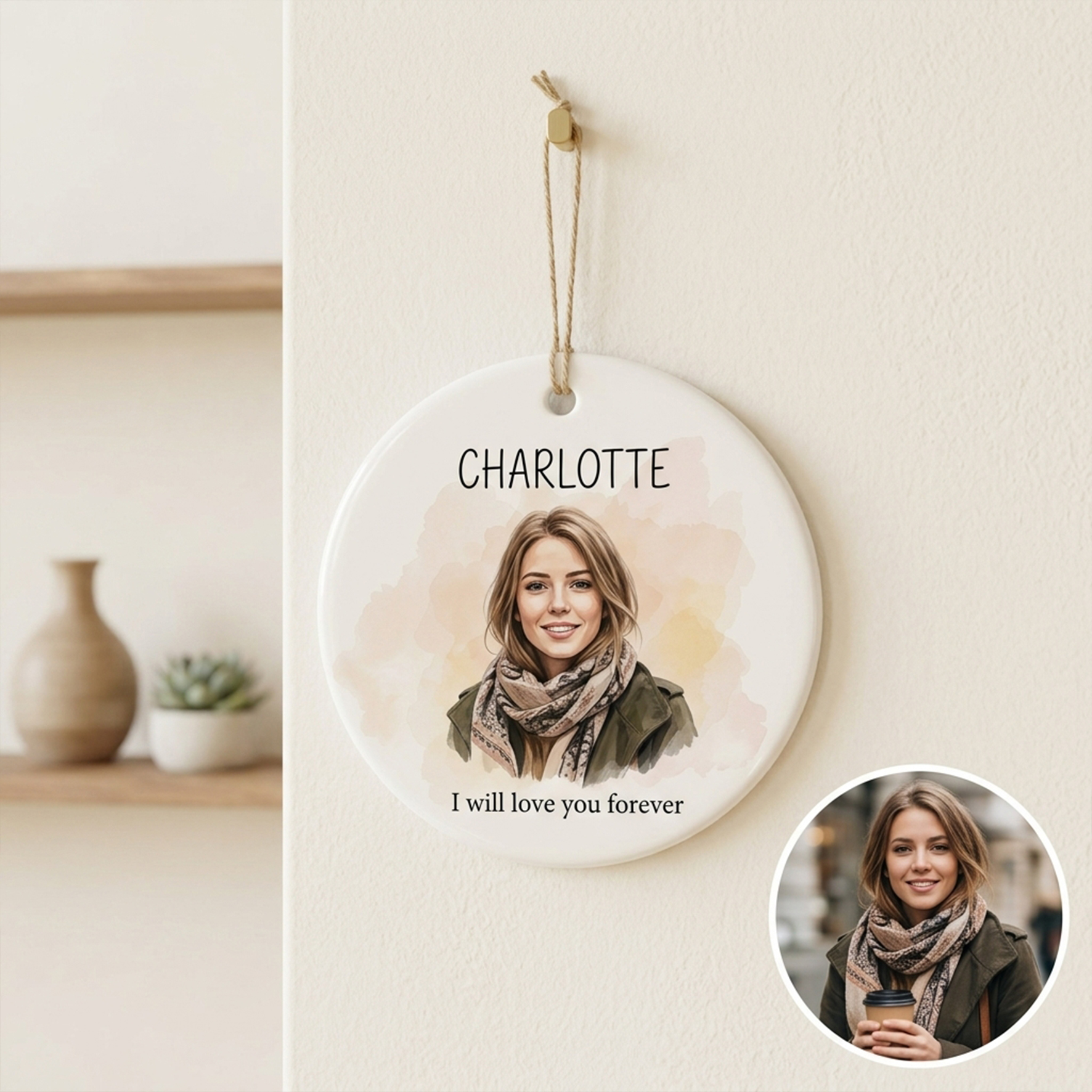Personalized Photo Hanging ornaments