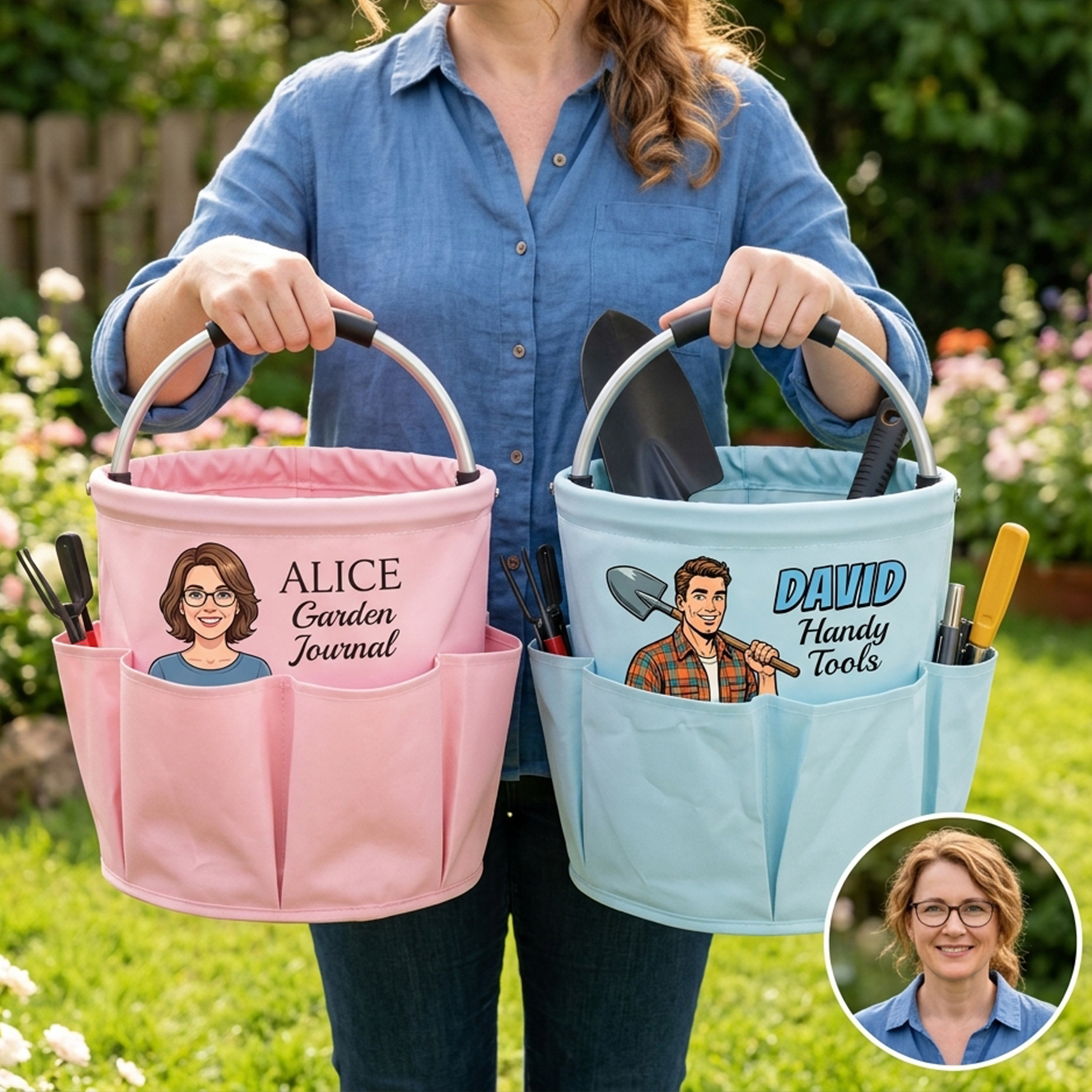 Custom Garden ToolS Basket,Personalized Bag for Farmer