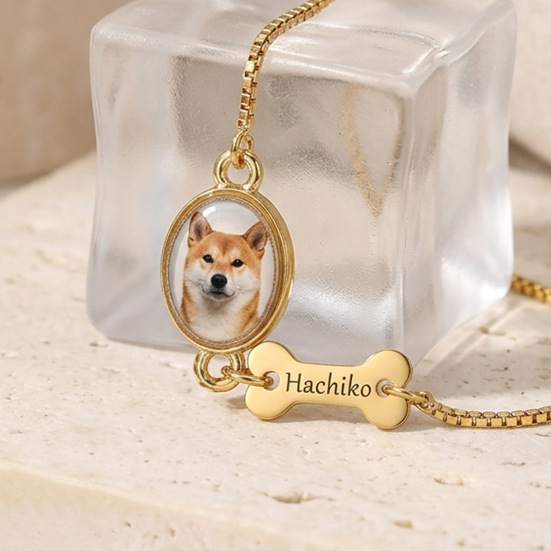 Personalized Pet Bone Engraved Name Bracele