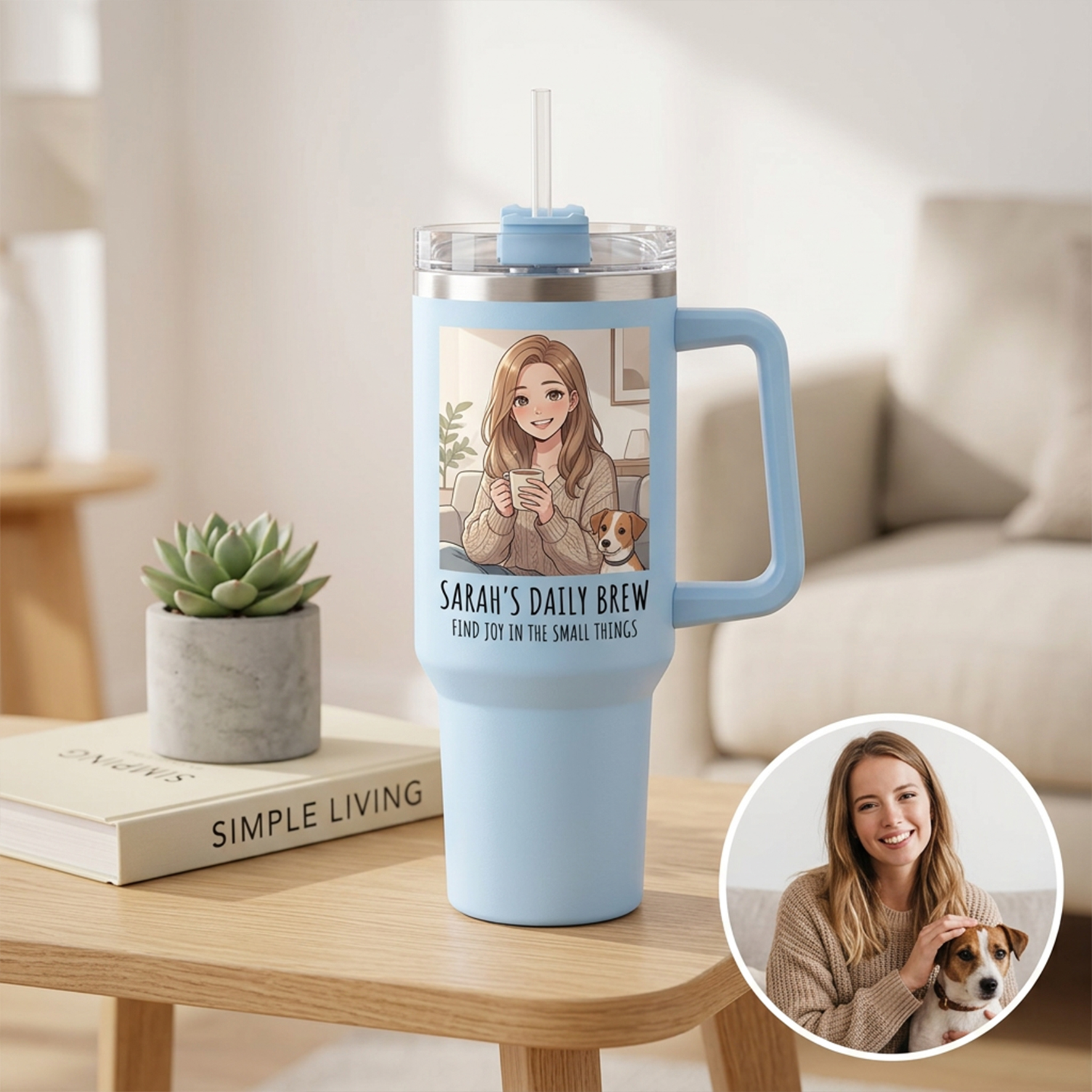 Custom Car Cup with Handle, Ice King Cup