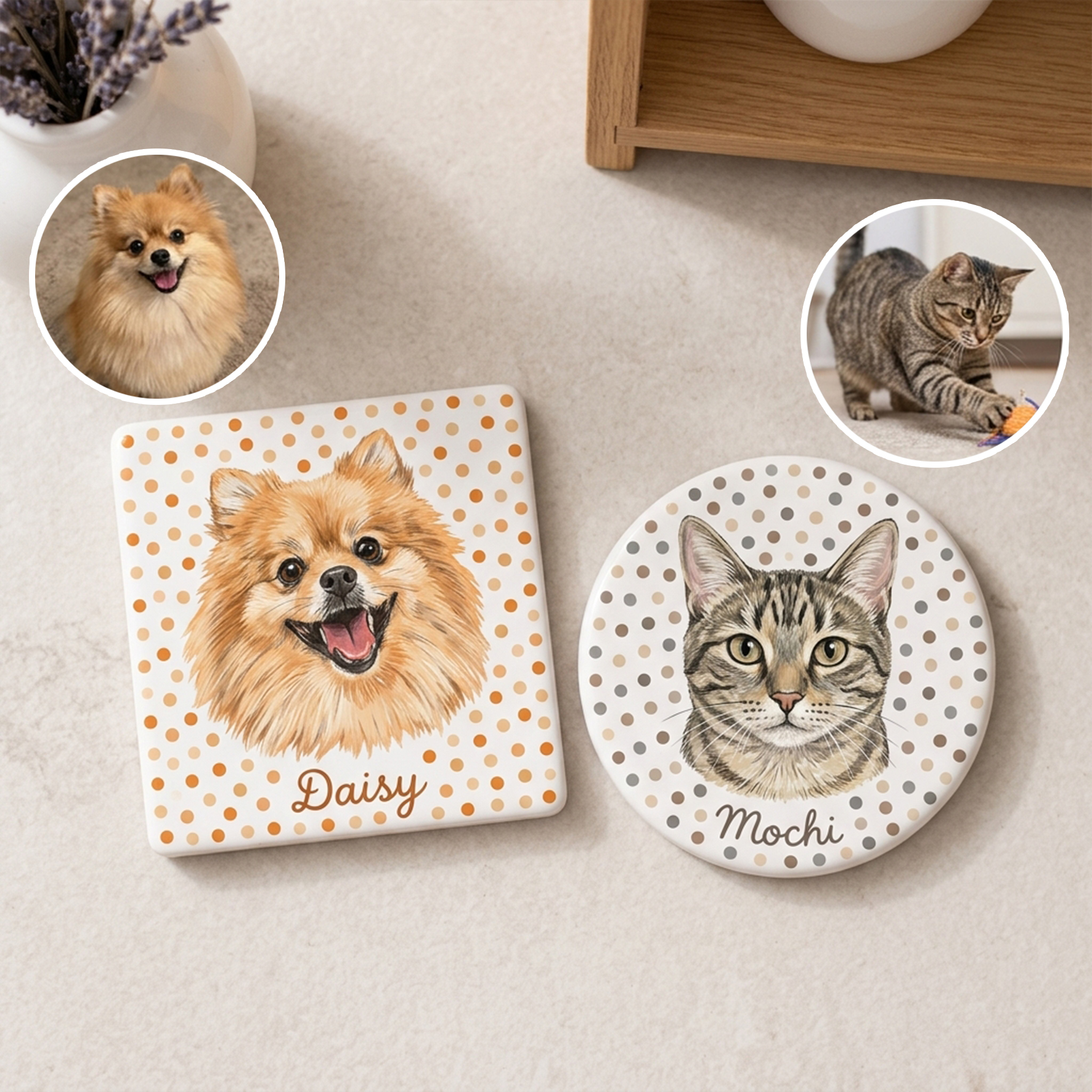 Custom Pet Fridge Ceramic Magnets