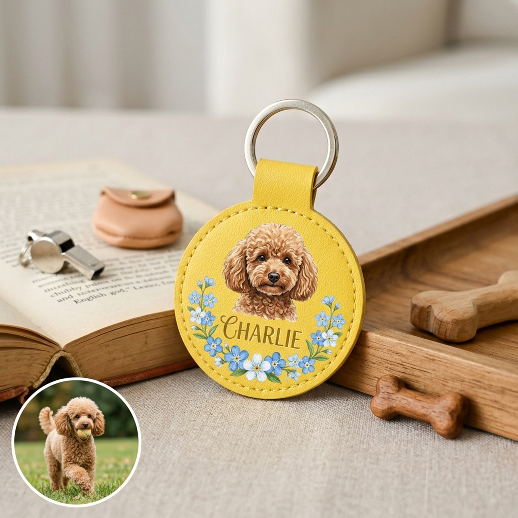 Custom Pet Leather Keychain