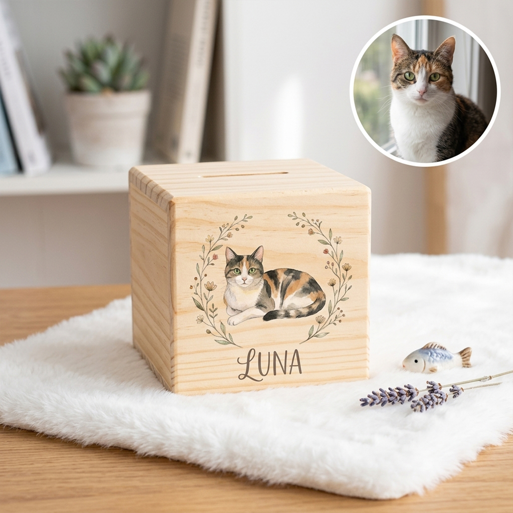 Personalized Wooden Piggy Bank
