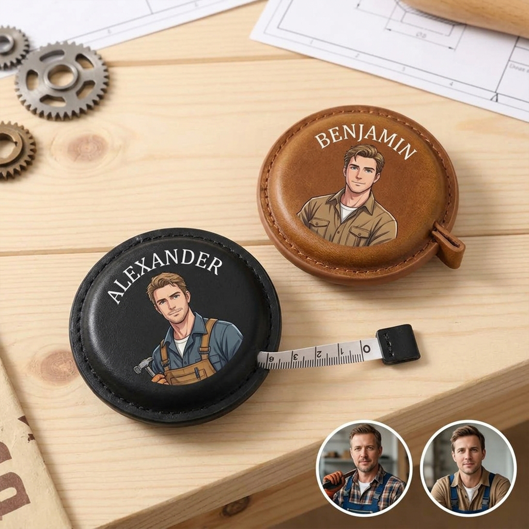 Personalized Leather Tape Measure