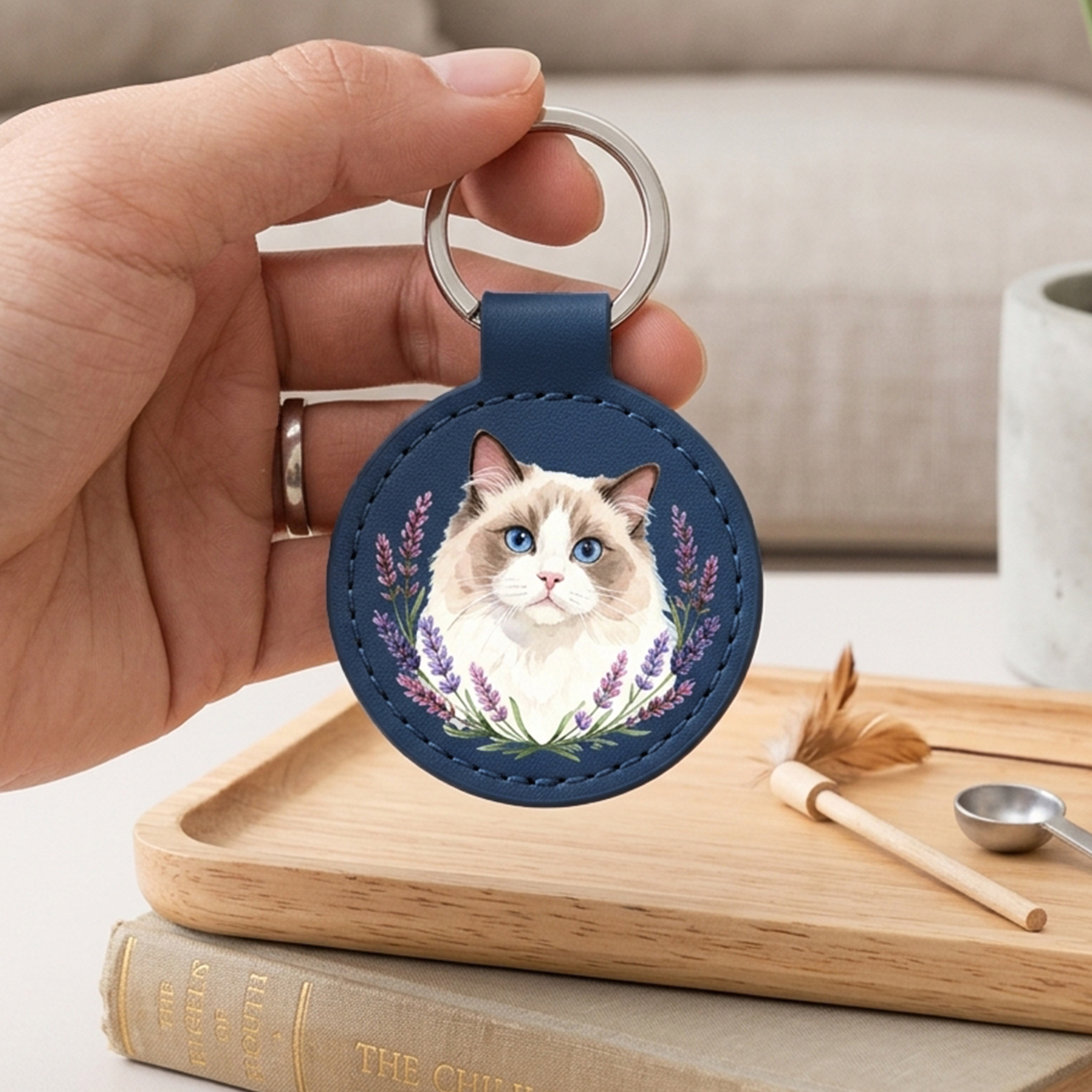 Custom Pet Leather Keychain