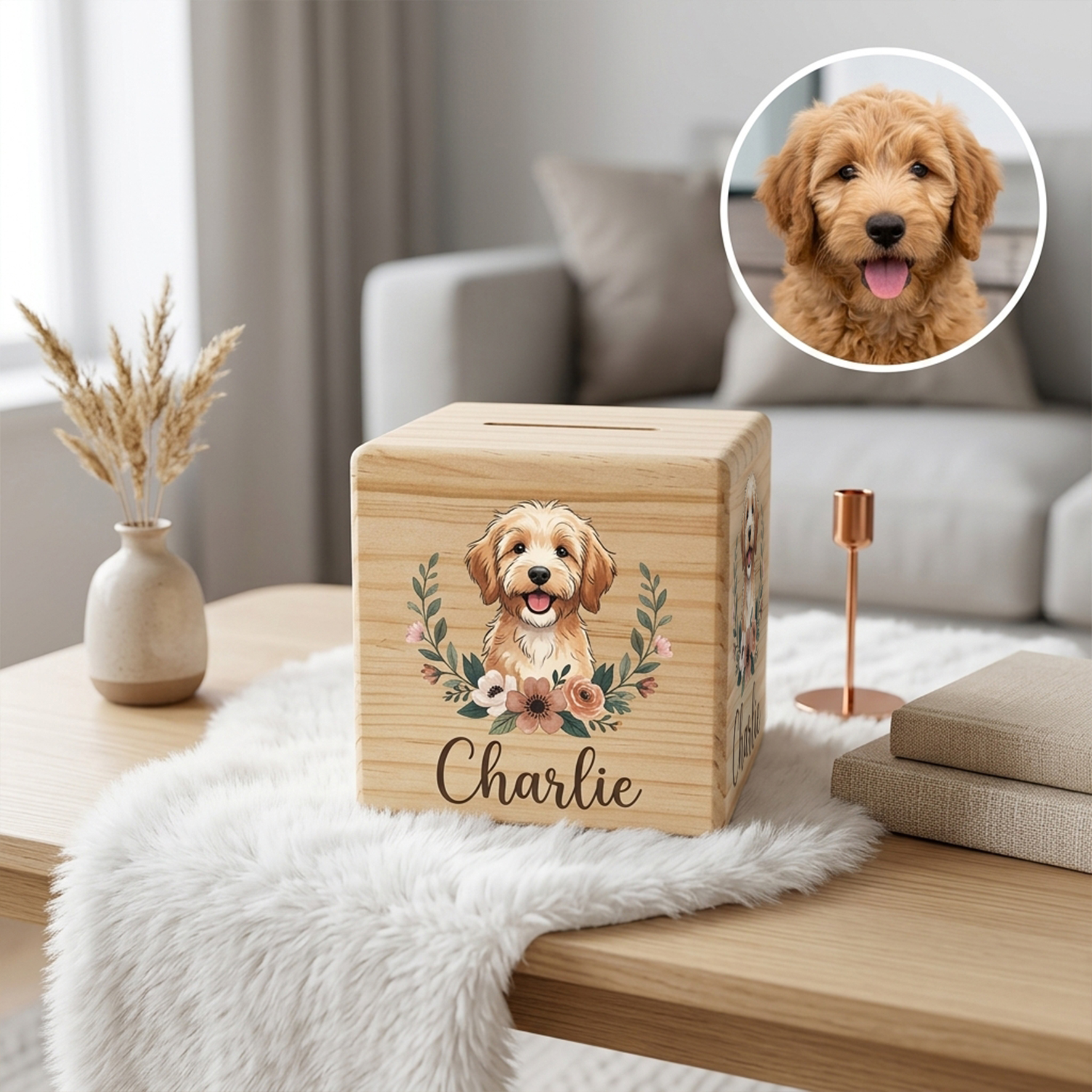 Personalized Wooden Piggy Bank