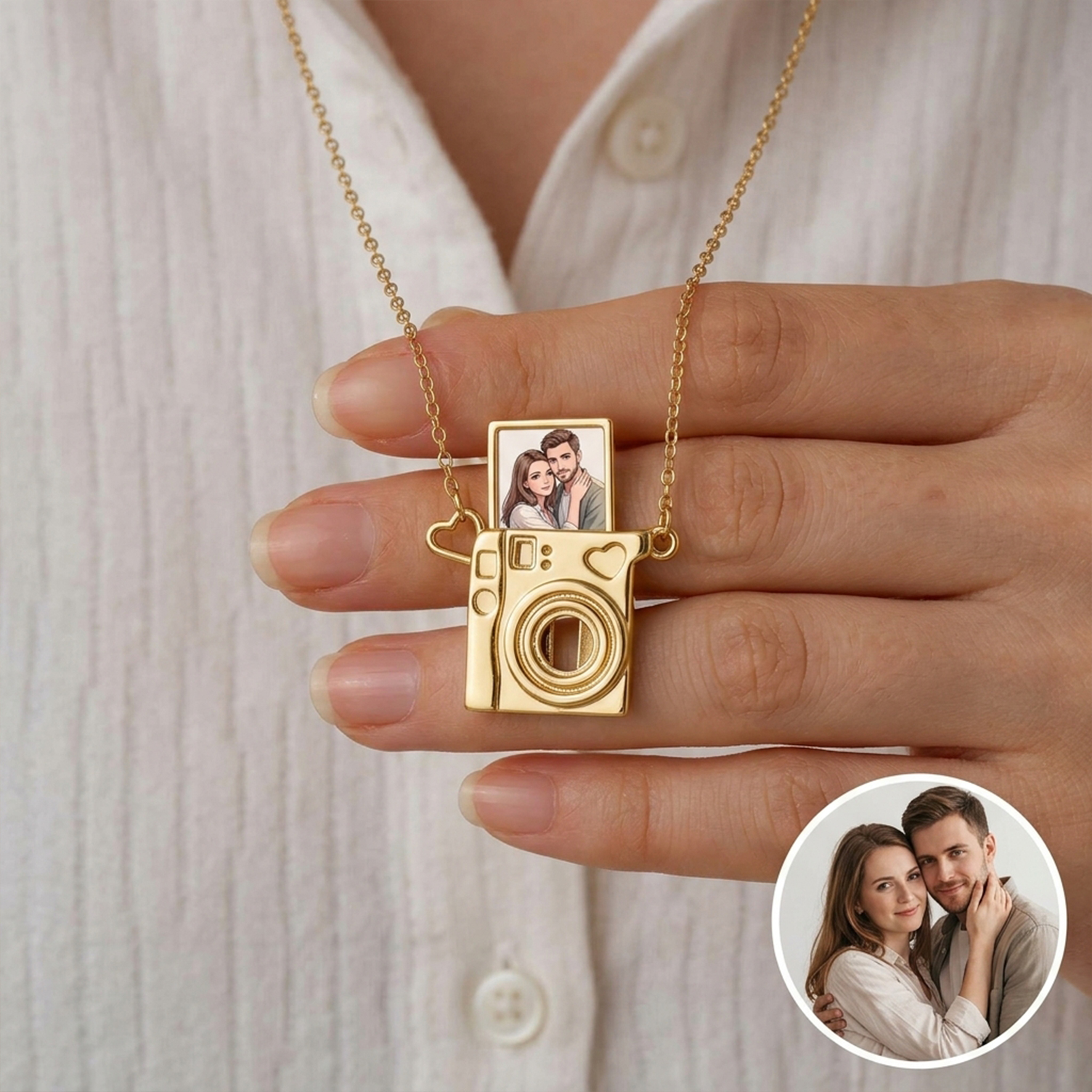 Personalized Instant camera with Photo Necklace