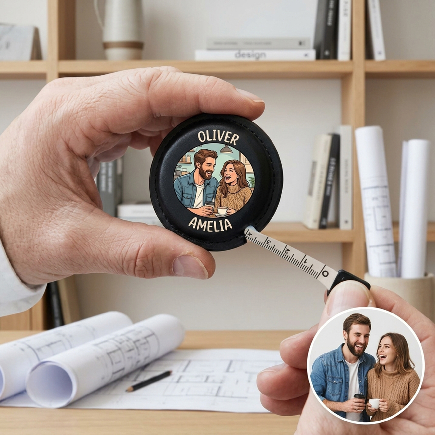 Personalized Leather Tape Measure