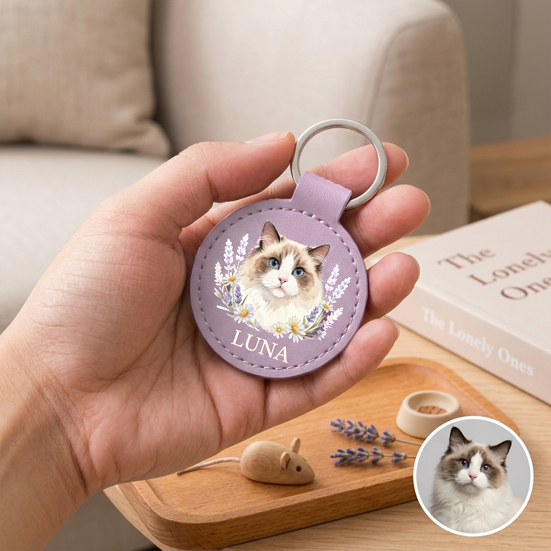 Custom Pet Leather Keychain