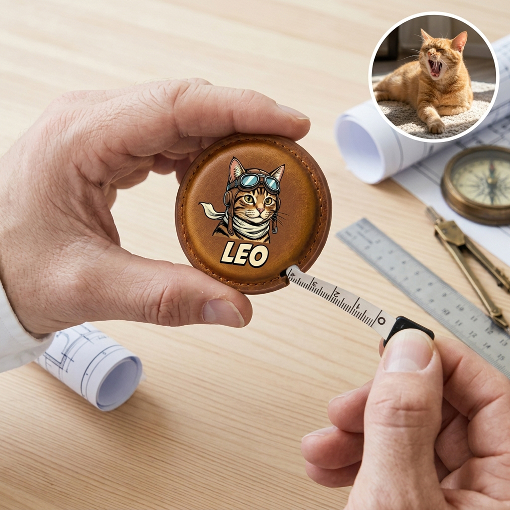 Personalized Leather Tape Measure