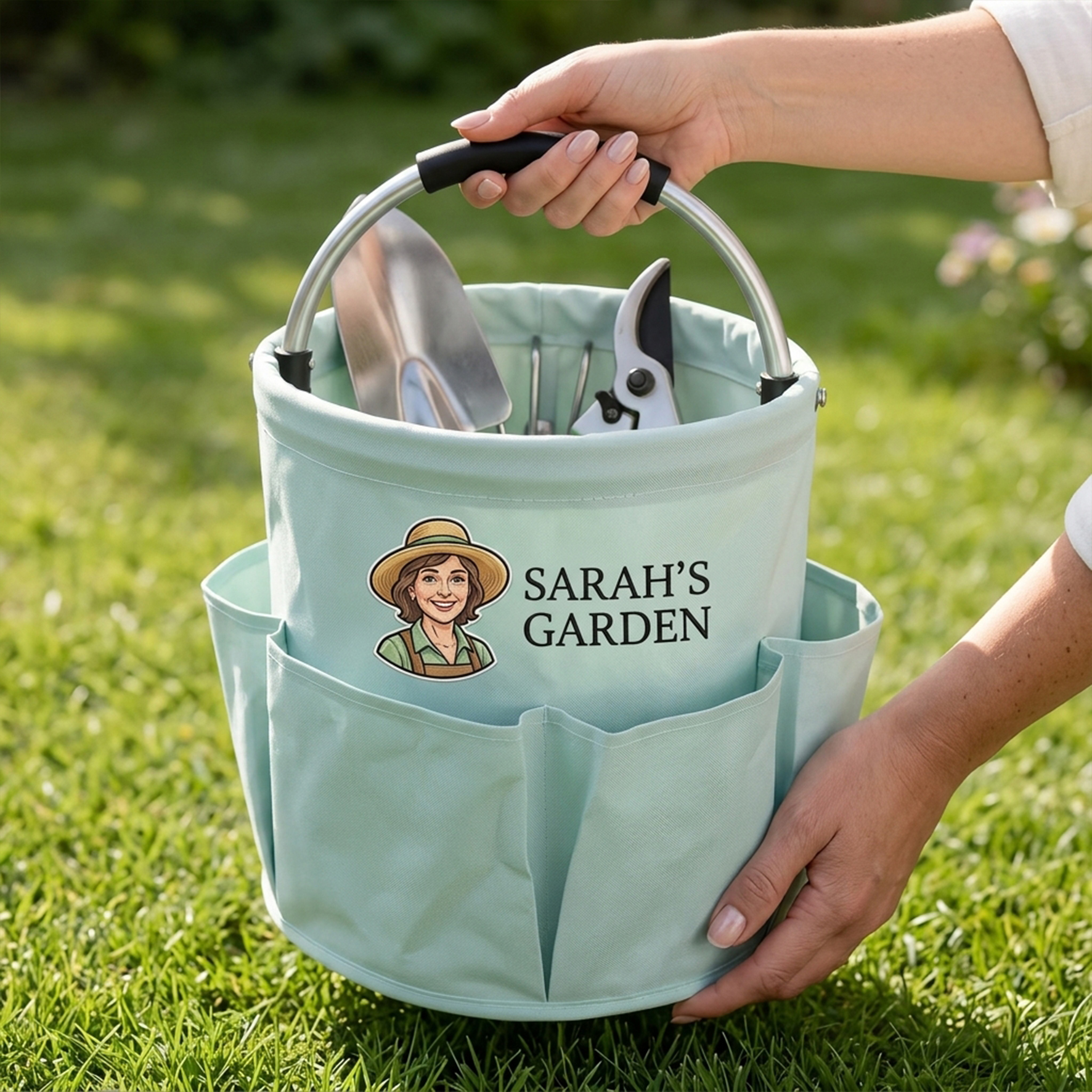 Custom Garden ToolS Basket,Personalized Bag for Farmer