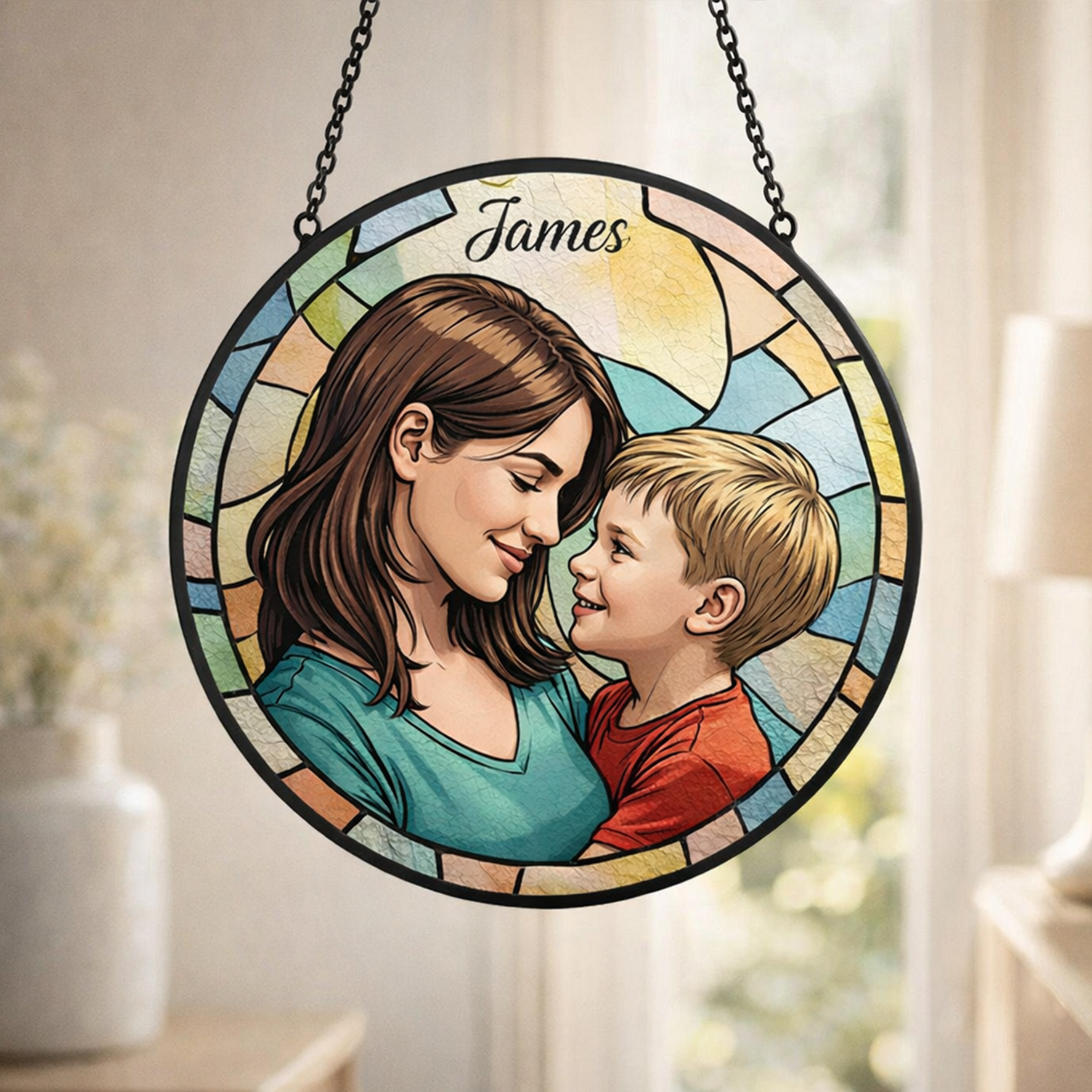 Personalized Suncatcher Stained Glass Ornaments