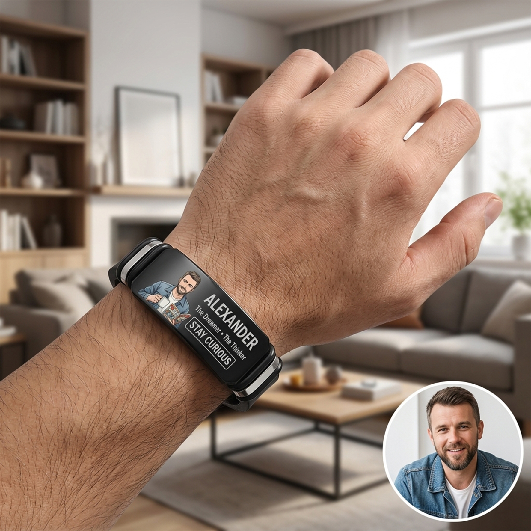 Personalized Photo with Name Bracelet