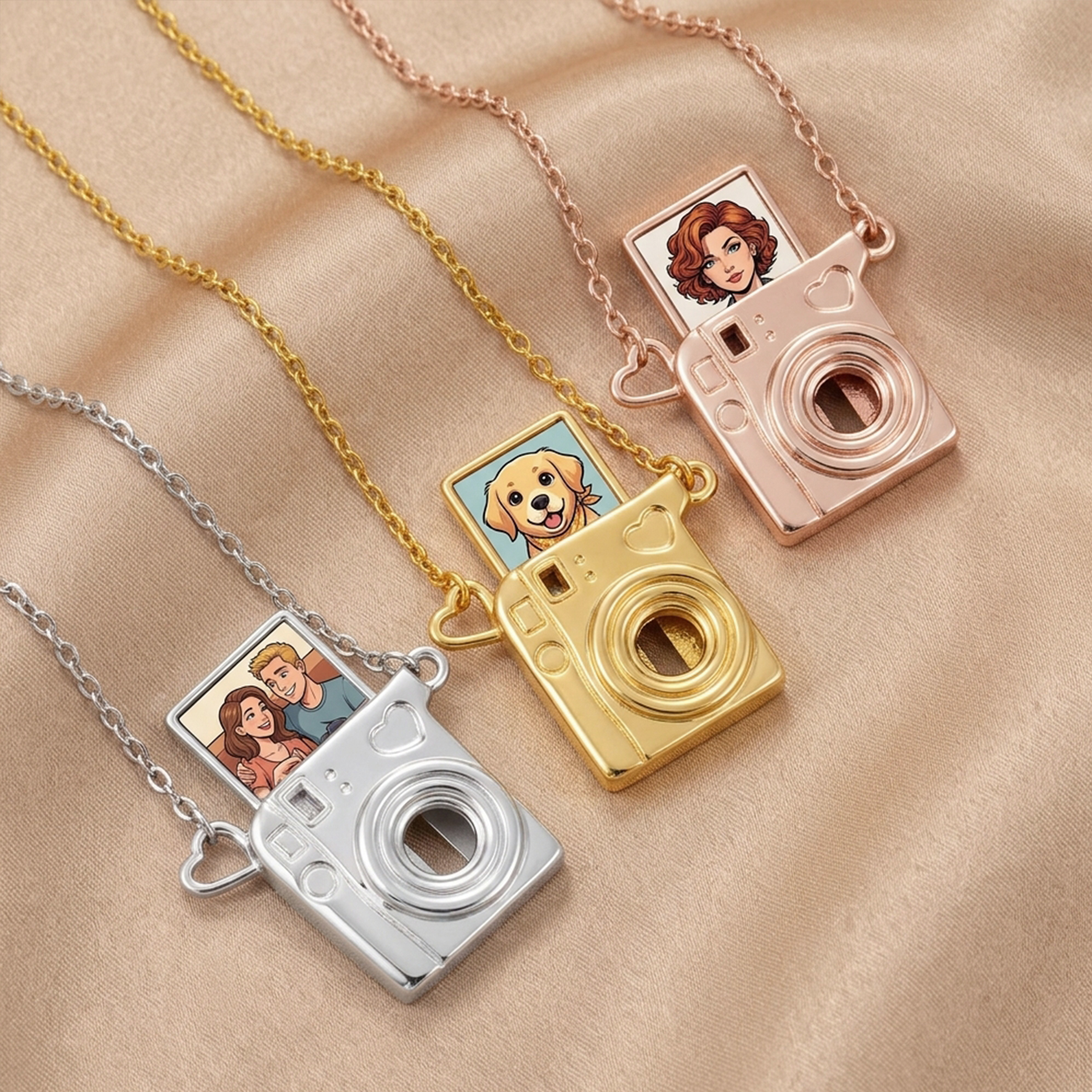 Personalized Instant camera with Photo Necklace