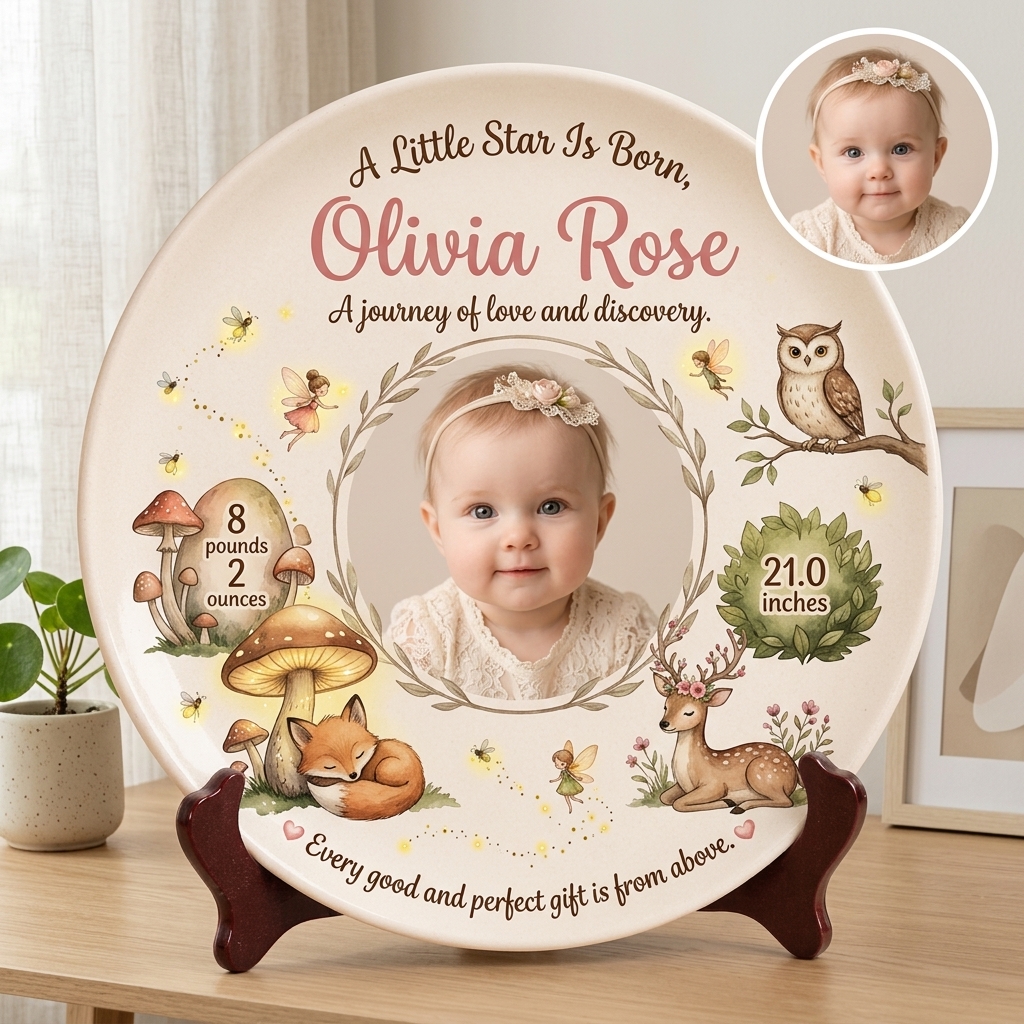 Personalized Dish Ornaments for Baby Couple Pet