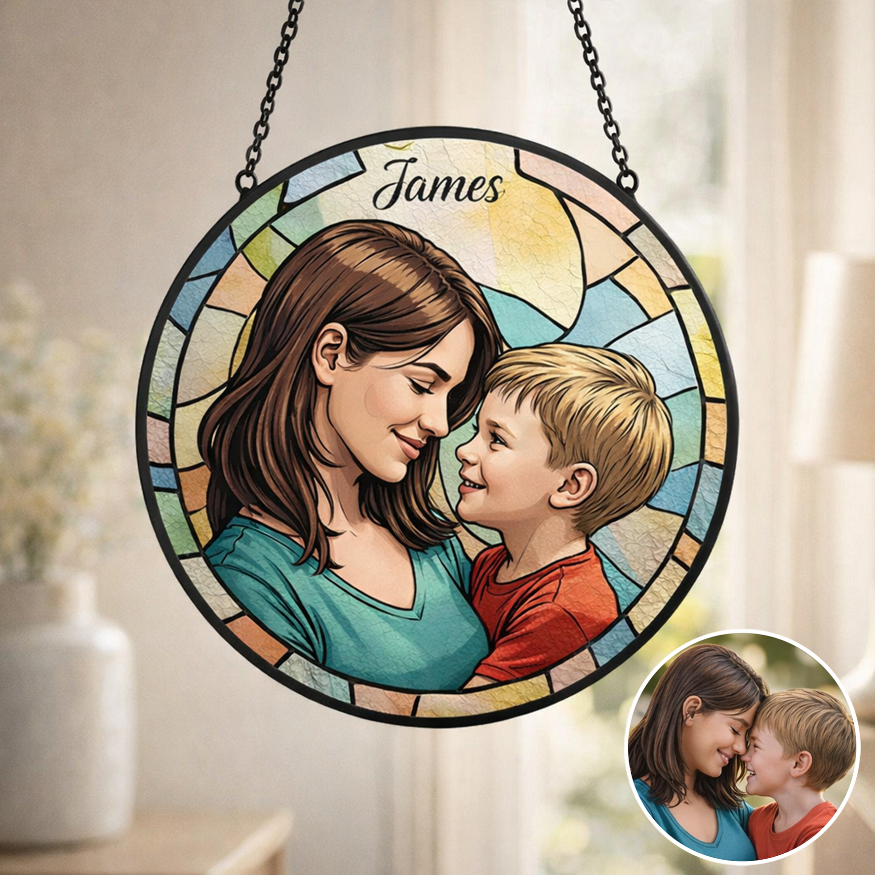 Personalized Suncatcher Stained Glass Ornaments