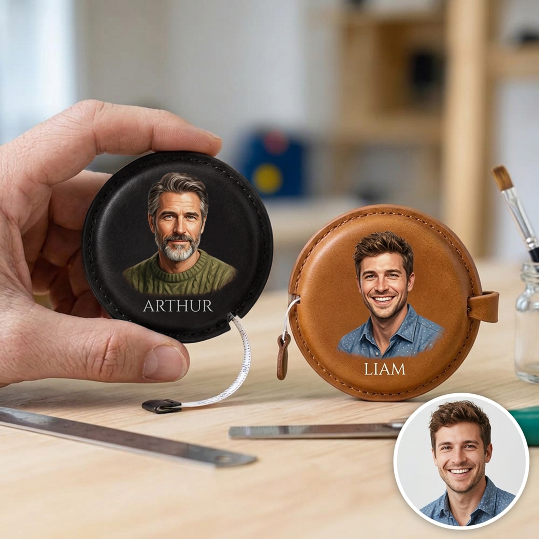 Personalized Leather Tape Measure